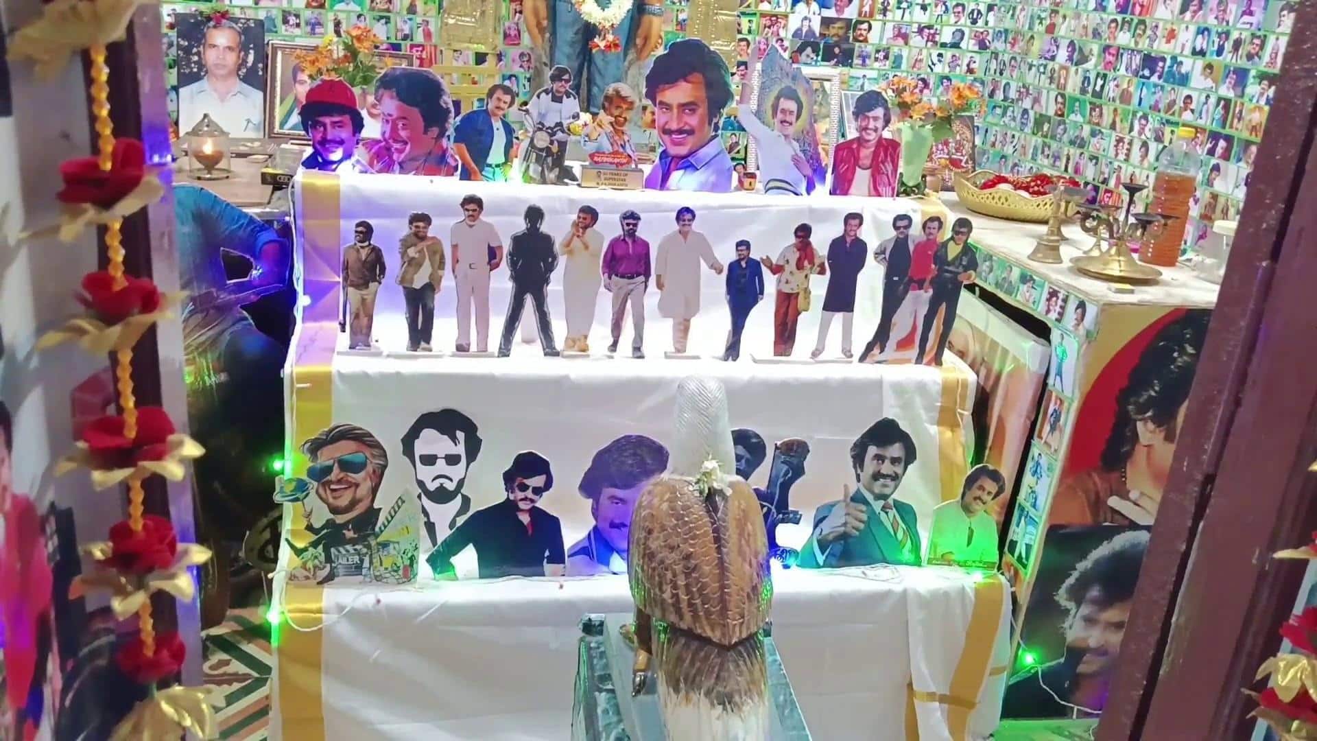 மதுரையில் ரஜினி கோயில் கொலு: 230 கதாபாத்திரங்களுடன் அசத்திய ரசிகர்