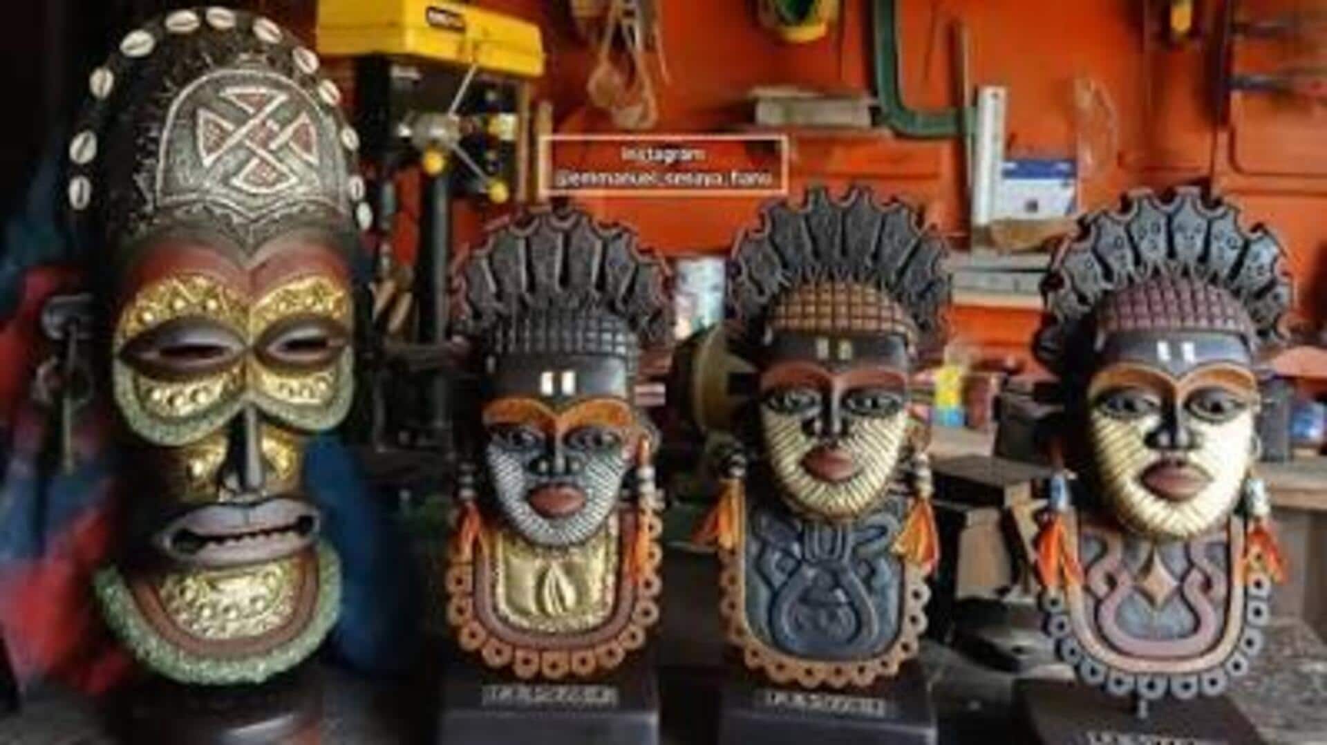 அழகான ஆப்பிரிக்கக் கலபாஷ் முகமூடிகளை உருவாக்கும் எளிய கலை வழிகாட்டி!