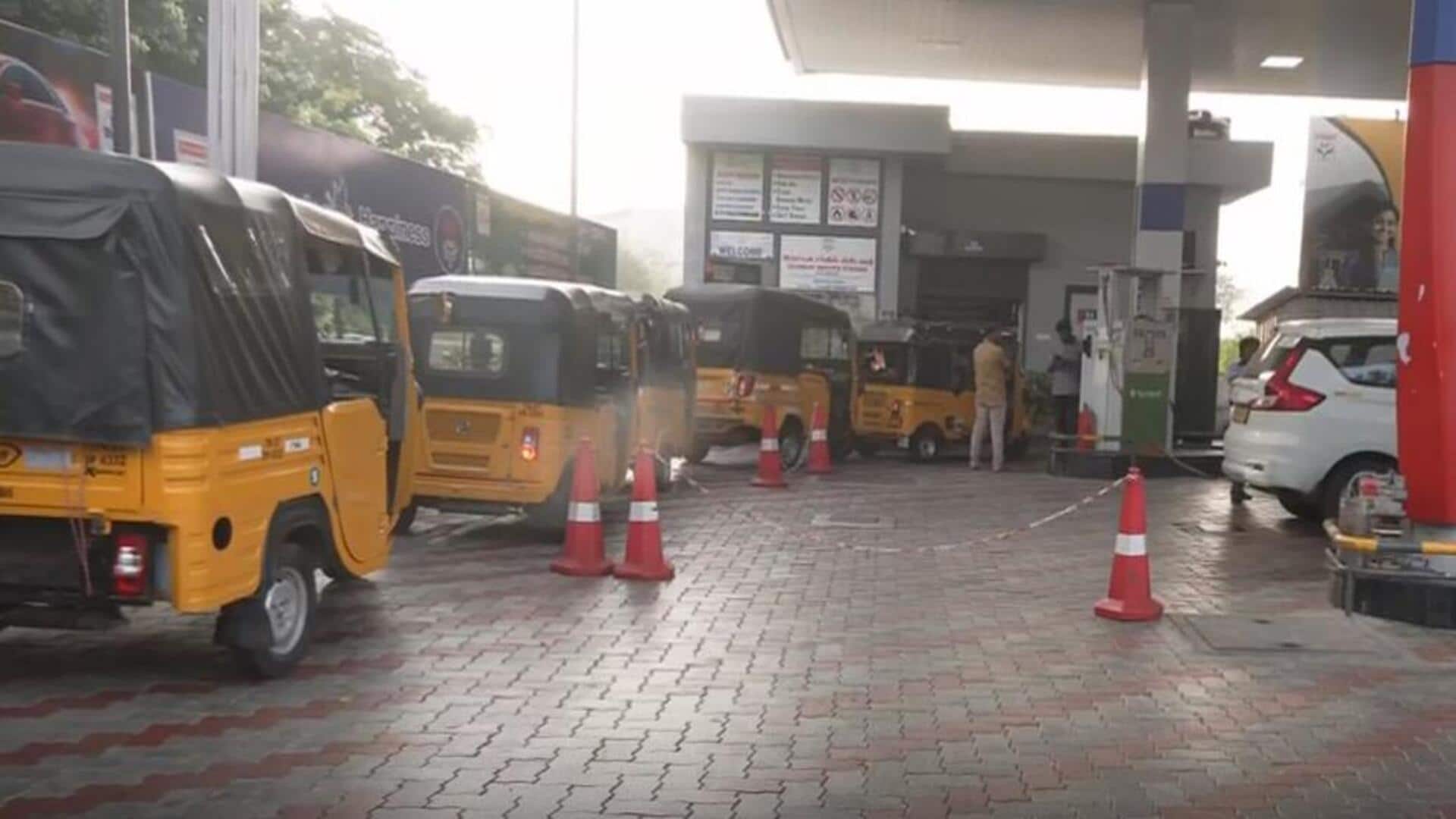 சென்னையில் சிஎன்ஜி தட்டுப்பாடா? நீண்ட வரிசையில் காத்திருக்கும் ஆட்டோ ஓட்டுநர்கள்