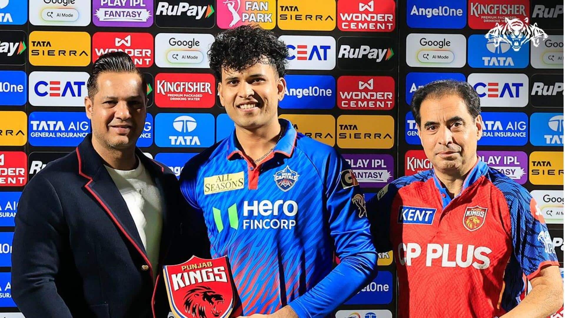 ஐபிஎல் 2026: 'Player of the match' விருதை பெற்ற டெல்லி கேப்பிடல்ஸ் அணியின் ஆல்-ரவுண்டர் மாதவ் திவாரி
