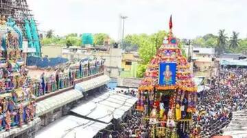 சமயபுர மாரியம்மன் கோயில் சித்திரை தேரோட்டம் - ஏராளமான பக்தர்கள் குவிந்தனர் 