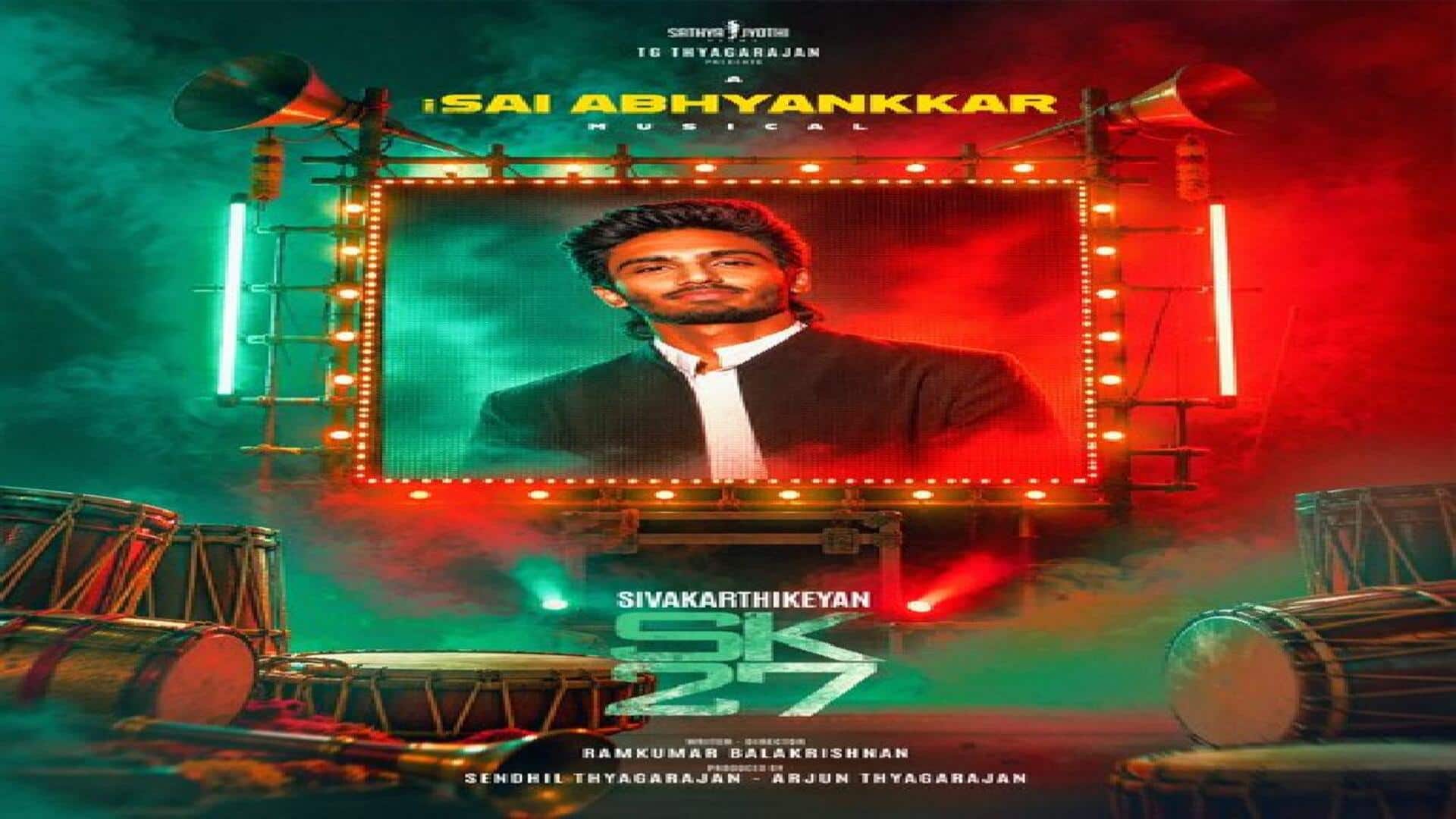 சிவகார்த்திகேயனின் 'SK 27' திரைப்படத்திற்கு இசையமைக்கிறார் சாய் அபயங்கர்