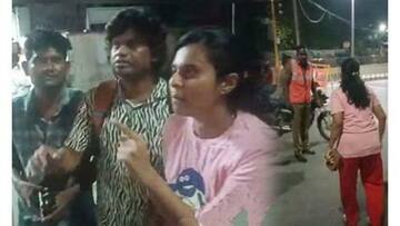 சென்னையில் மது அருந்திய கணவருக்காக போலீசாரிடம் வாக்குவாதம் செய்த இளம்பெண்