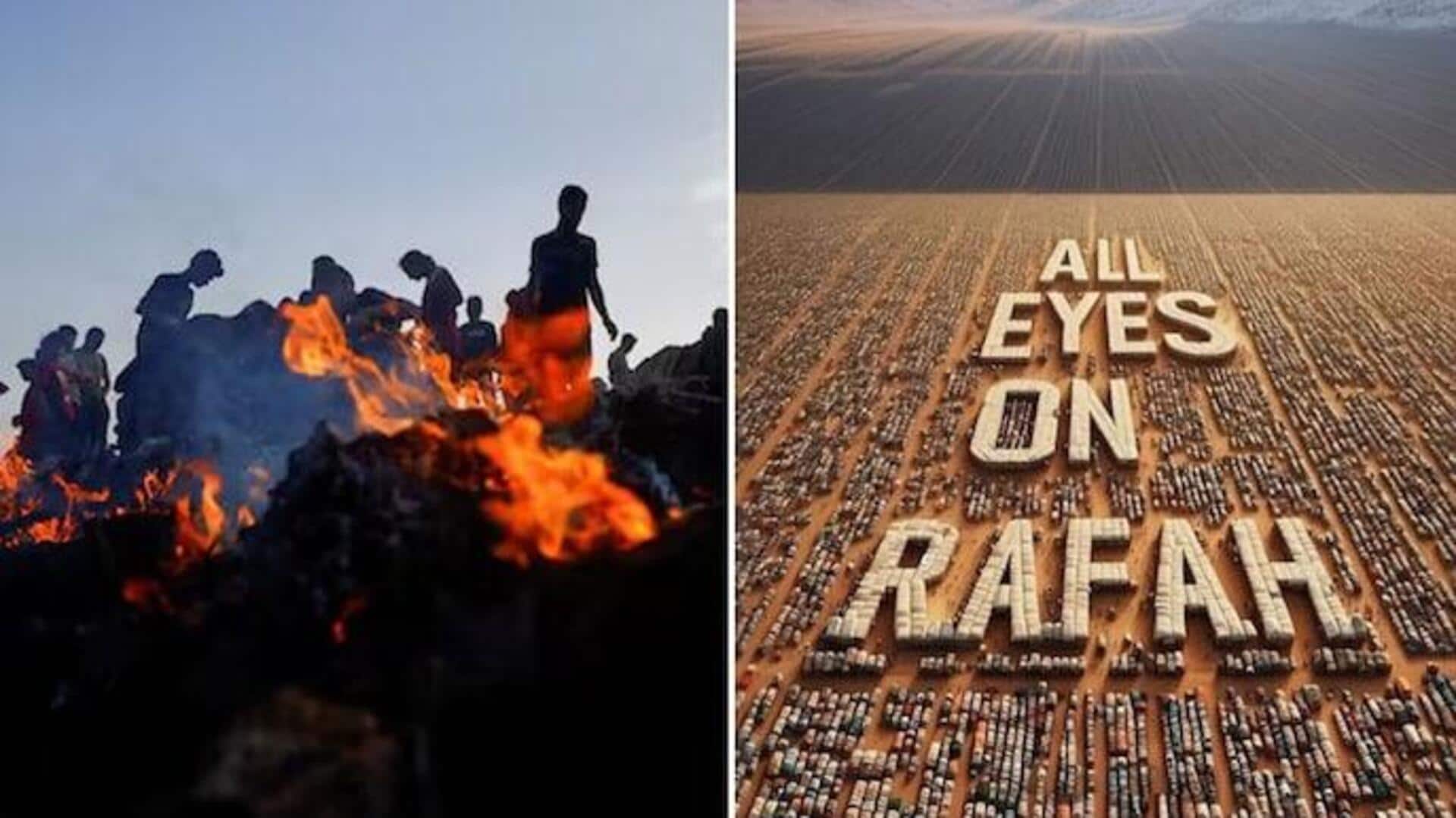 காசா பகுதி மீதான இஸ்ரேலின் தொடர் தாக்குதலை அடுத்து ட்ரெண்ட் ஆகும் ''All Eyes on Rafah''