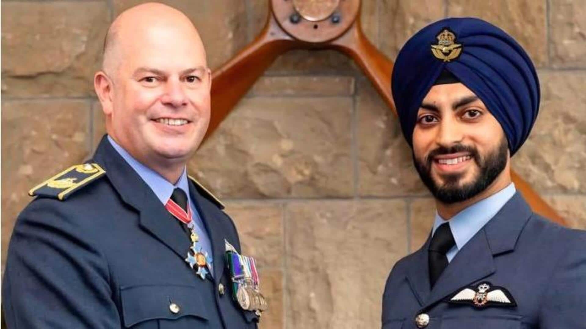 RAF-இல் இணைந்த முதல் சீக்கிய போர் விமானி அர்ஷ்தீப் சிங் டாங்