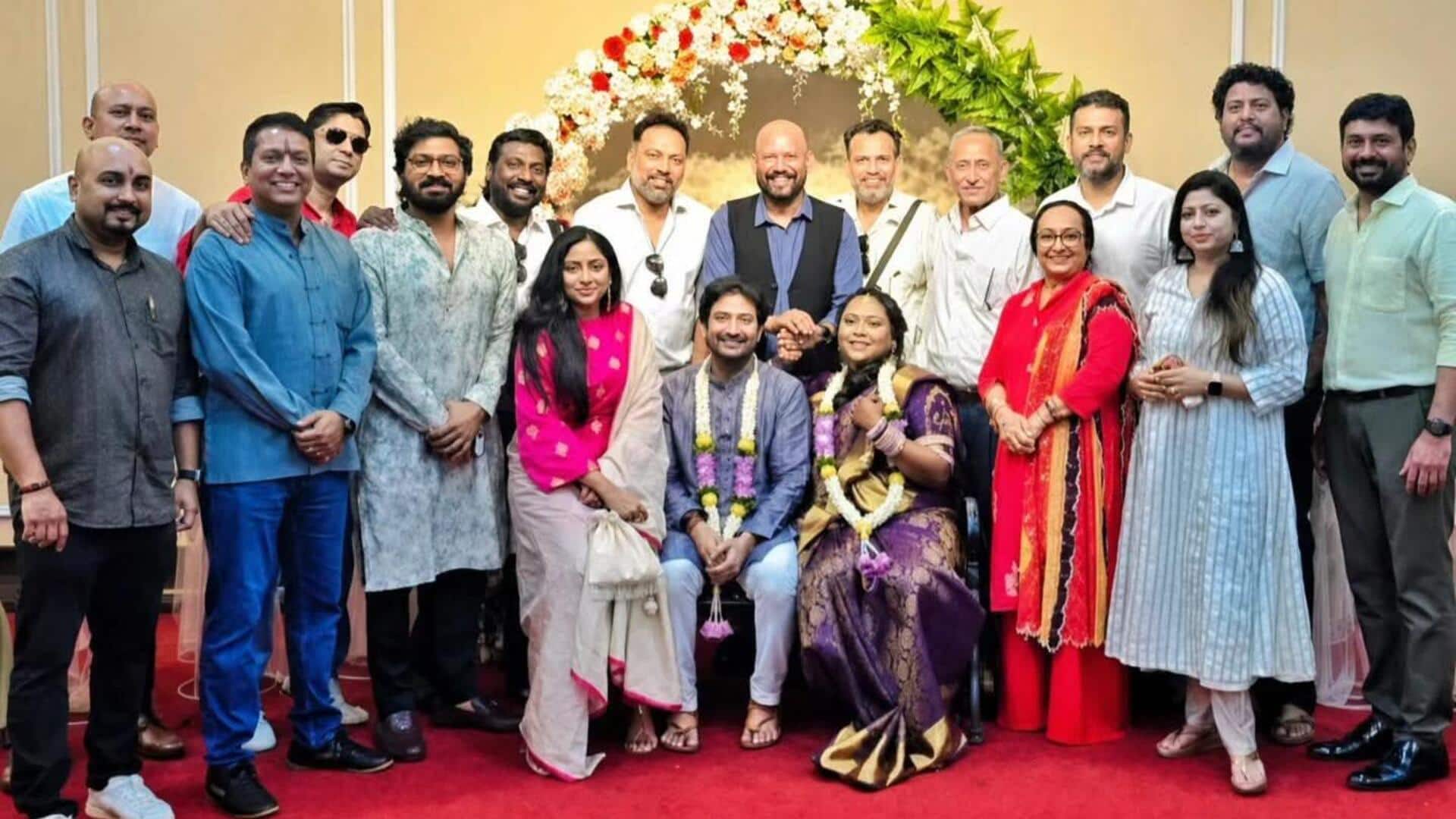 நடிகர் அரவிந்த் ஆகாஷ் - சாத்வி திருமணம்: மலேசியாவில் நடந்த திருமணத்தில் வெங்கட் பிரபு, பிரேம்ஜி, வைபவ் பங்கேற்பு