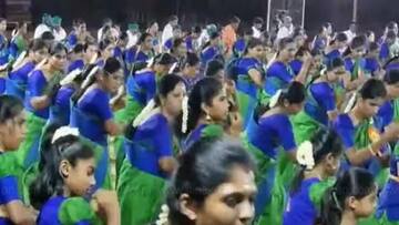 திருப்பூர் மாவட்டம் தாராபுரத்தில் 1000 கலைஞர்கள் ஆடிய வள்ளி கும்மியாட்டம் - தமிழக அரசுக்கு வலியுறுத்தல் 