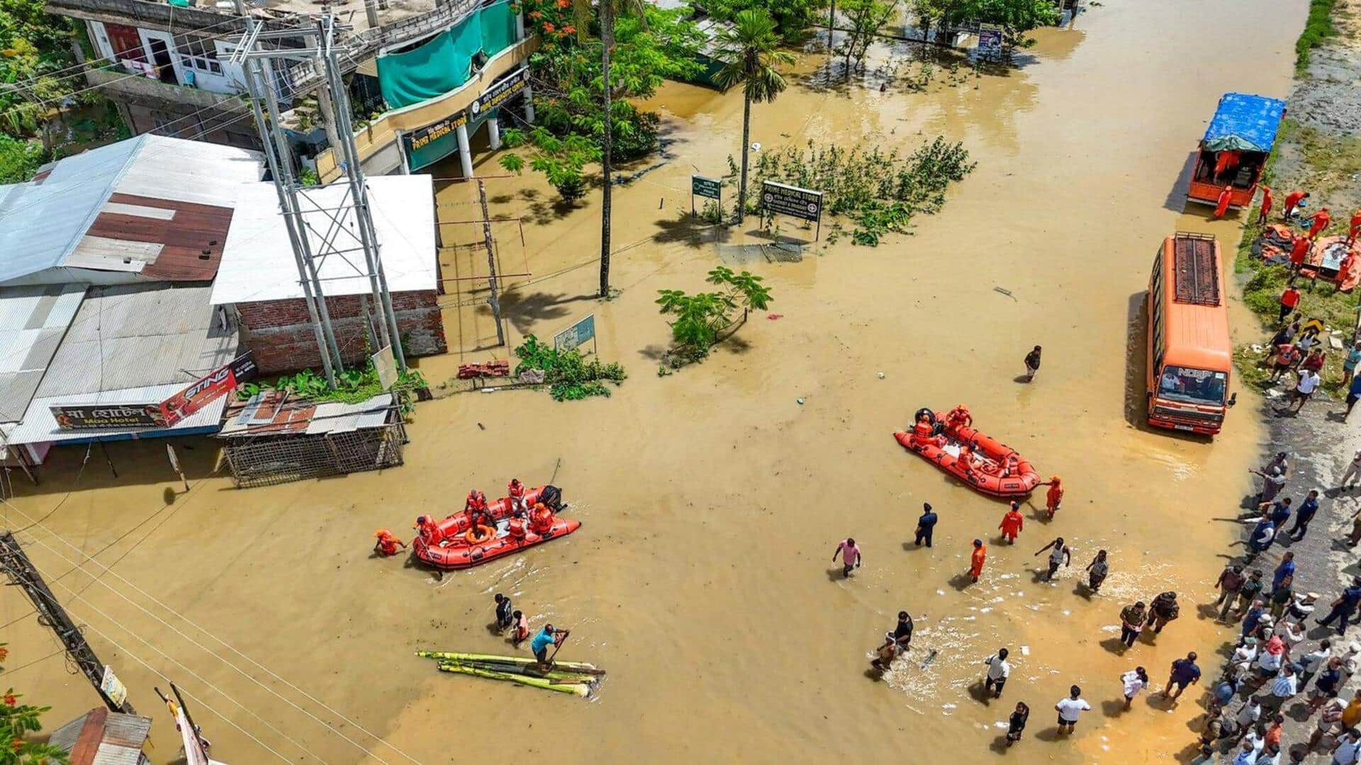 அசாம் வெள்ளப்பெருக்கு: உயிரிழப்பு 75 ஆக உயர்வு; நிவாரணத் தொகை ₹9 லட்சமாக உயர்த்தி முதலமைச்சர் அறிவிப்பு