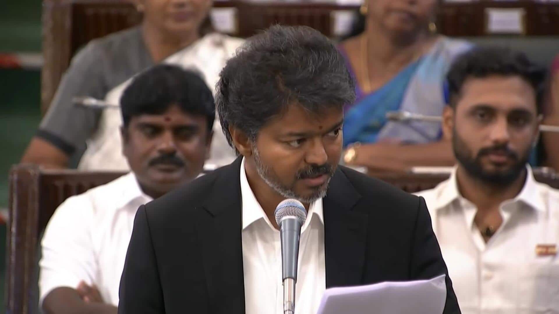 சட்டமன்றத்தில் முதல்வர் விஜய் 'வெற்றி': 144 எம்.எல்.ஏ-க்களின் ஆதரவுடன் பெரும்பான்மையை நிரூபித்தது தவெக அரசு!