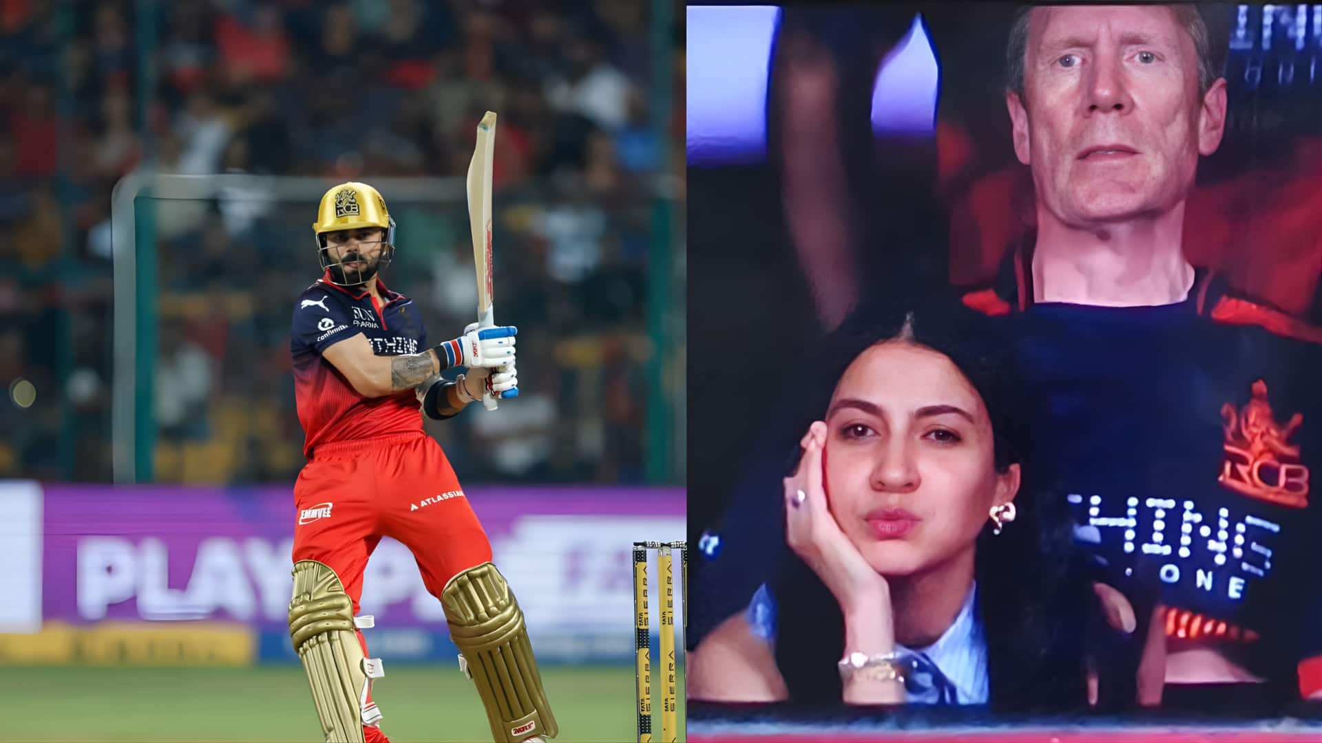 விராட் கோலி அவுட்டானதும் அனுஷ்கா சர்மா கொடுத்த ரியாக்ஷன்.. இணையத்தில் தீயாய் பரவும் வீடியோ