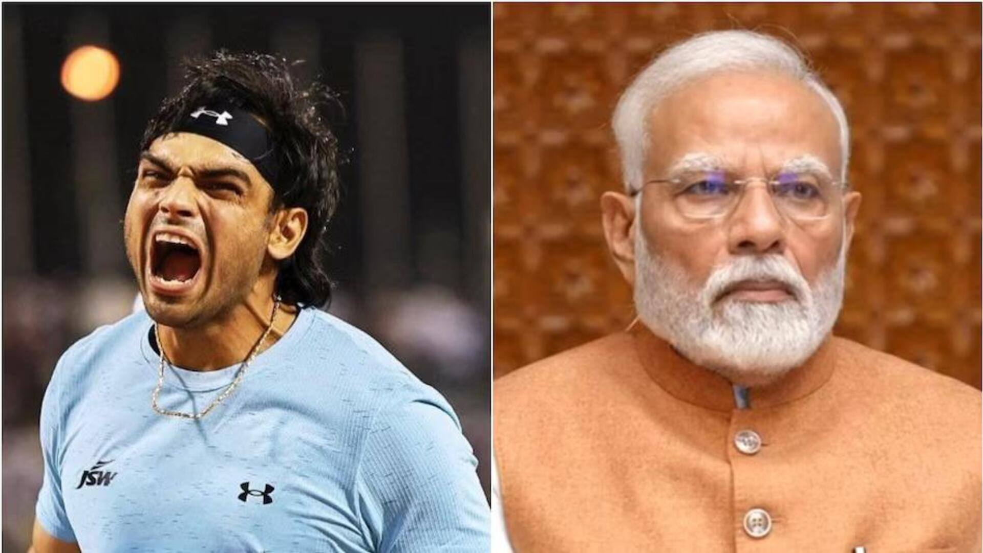 ஈட்டி எறிதல் வீரர் நீரஜ் சோப்ராவின் வரலாற்றுச் சாதனைக்கு பிரதமர் மோடி பாராட்டு ஈட்டி எறிதல் வீரர் நீரஜ் சோப்ராவின் வரலாற்றுச் சாதனைக்கு பிரதமர் மோடி பாராட்டு