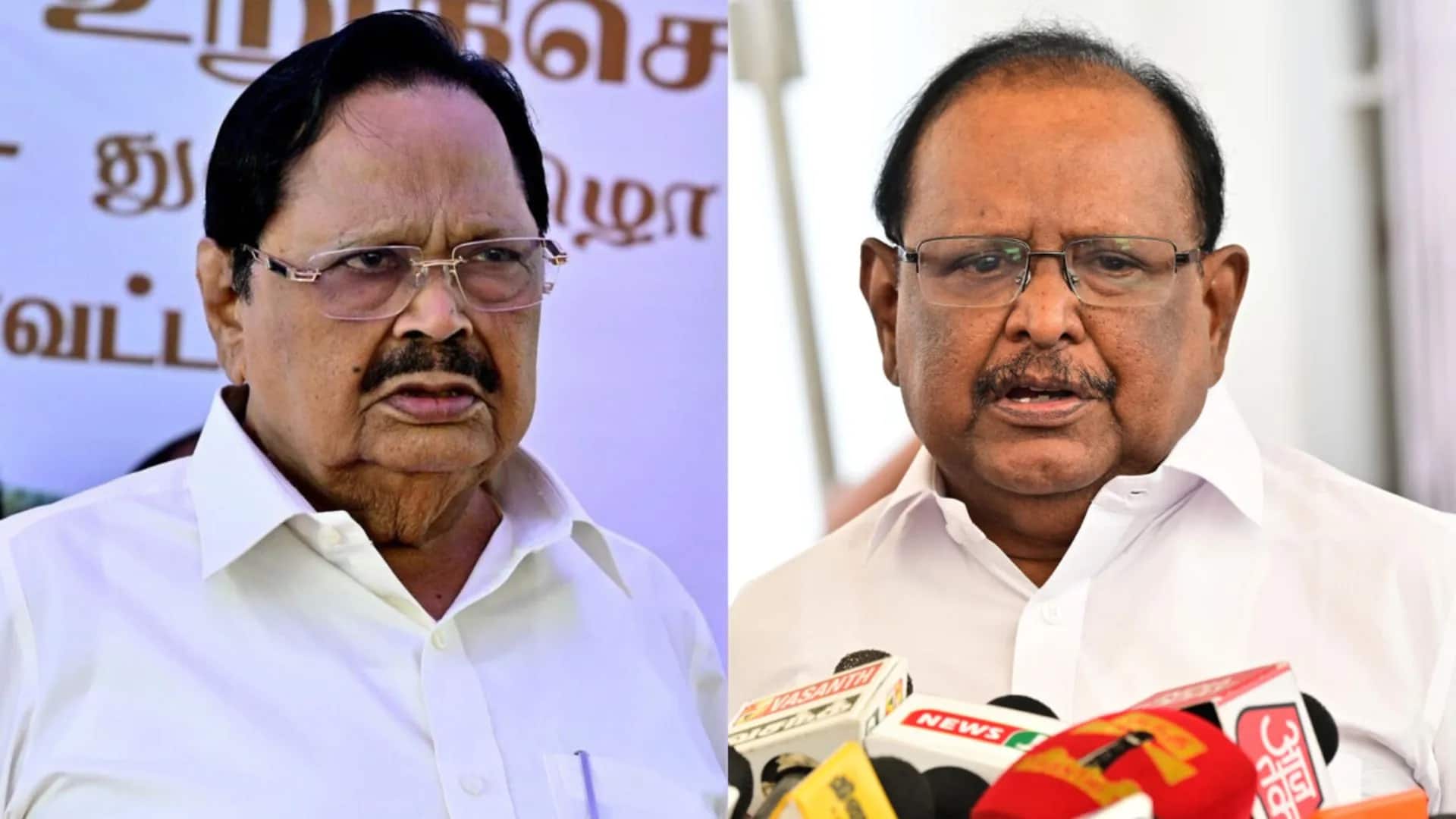 தமிழக அமைச்சரவை மீண்டும் மாற்றம்; சட்டத்துறை துரைமுருகனிடம் ஒப்படைப்பு; கனிமவளத்துறை ரகுபதிக்கு மாற்றம் தமிழக அமைச்சரவை மீண்டும் மாற்றம்; சட்டத்துறை துரைமுருகனிடம் ஒப்படைப்பு; கனிமவளத்துறை ரகுபதிக்கு மாற்றம்