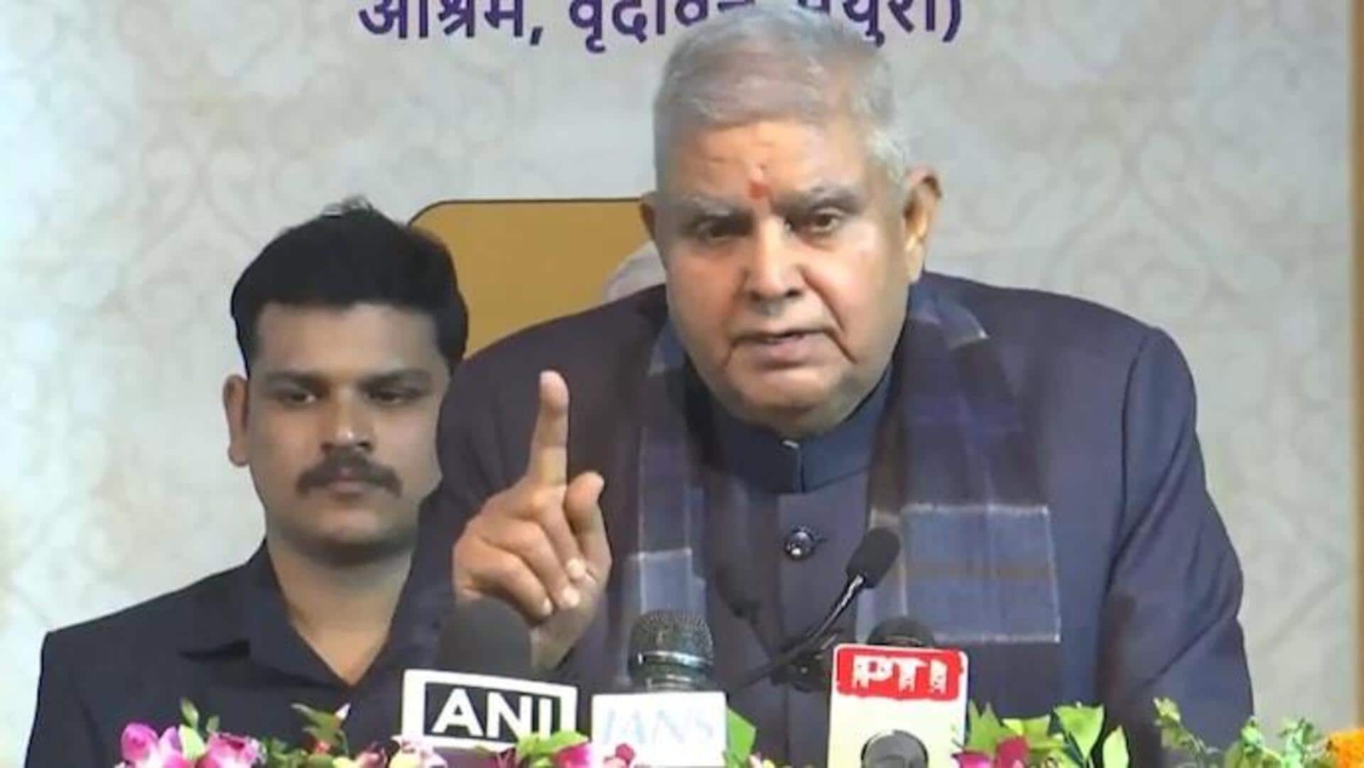 சக்கரவியூகம் போன்ற விவாத வலைகள்: முன்னாள் துணை குடியரசுத் தலைவர் ஜக்தீப் தன்கர் கருத்து