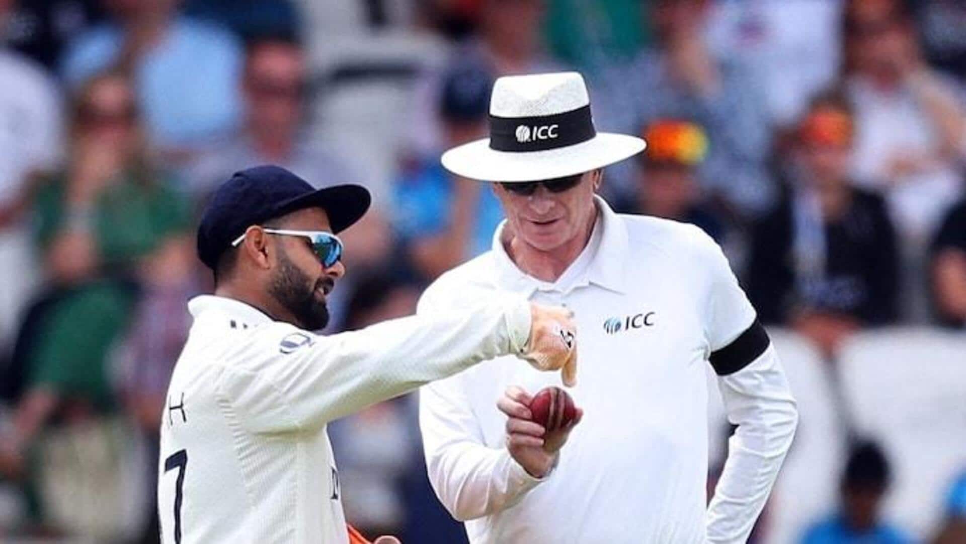 நடுவரின் முடிவுக்கு எதிர்ப்பு தெரிவித்த ரிஷப் பந்தை கண்டித்த ICC நடுவரின் முடிவுக்கு எதிர்ப்பு தெரிவித்த ரிஷப் பந்தை கண்டித்த ICC