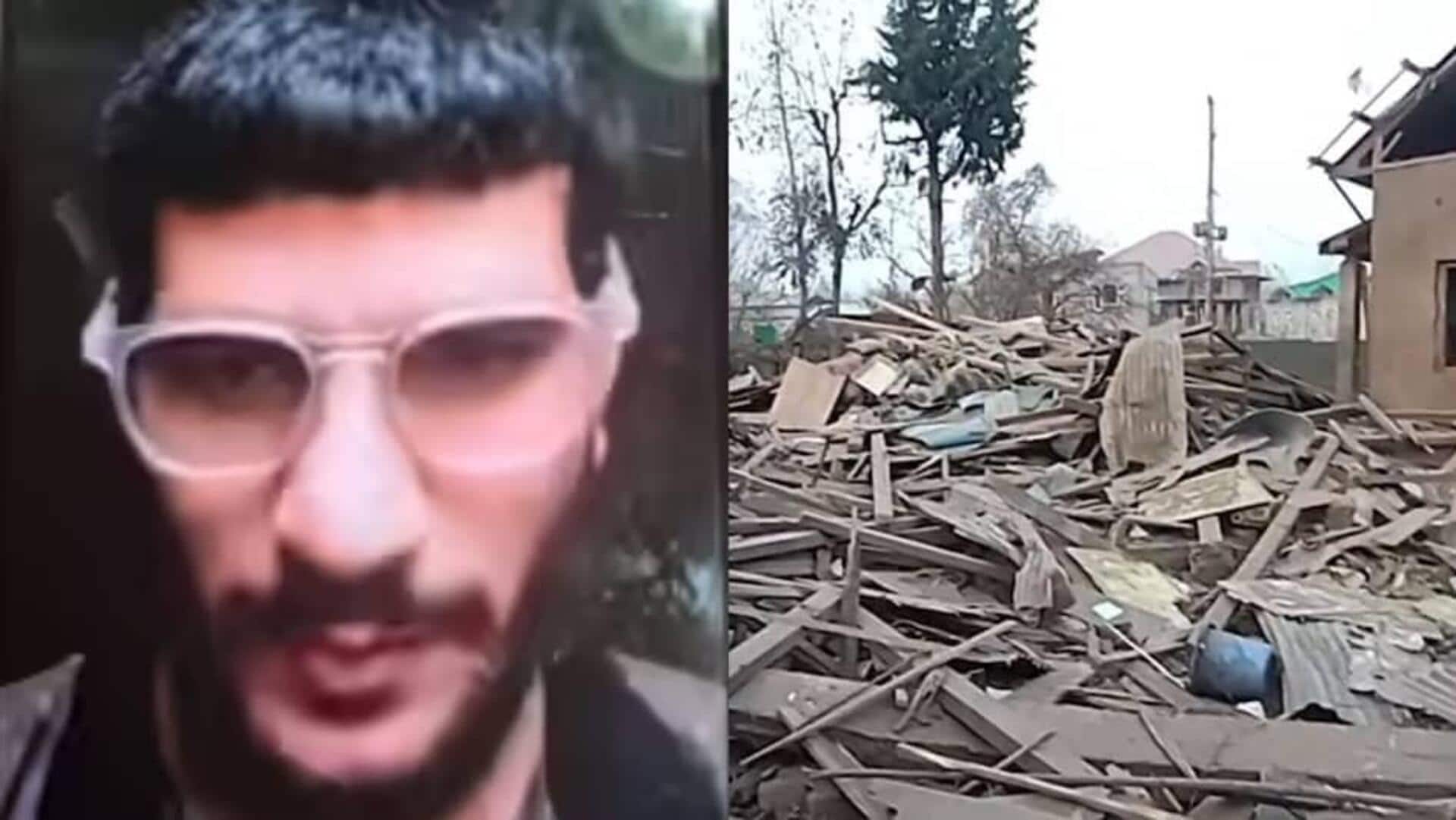 டெல்லி குண்டுவெடிப்பு தீவிரவாதி டாக்டர் உமர் நபியின் வீட்டை இடித்து தள்ளிய பாதுகாப்புப் படையினர்