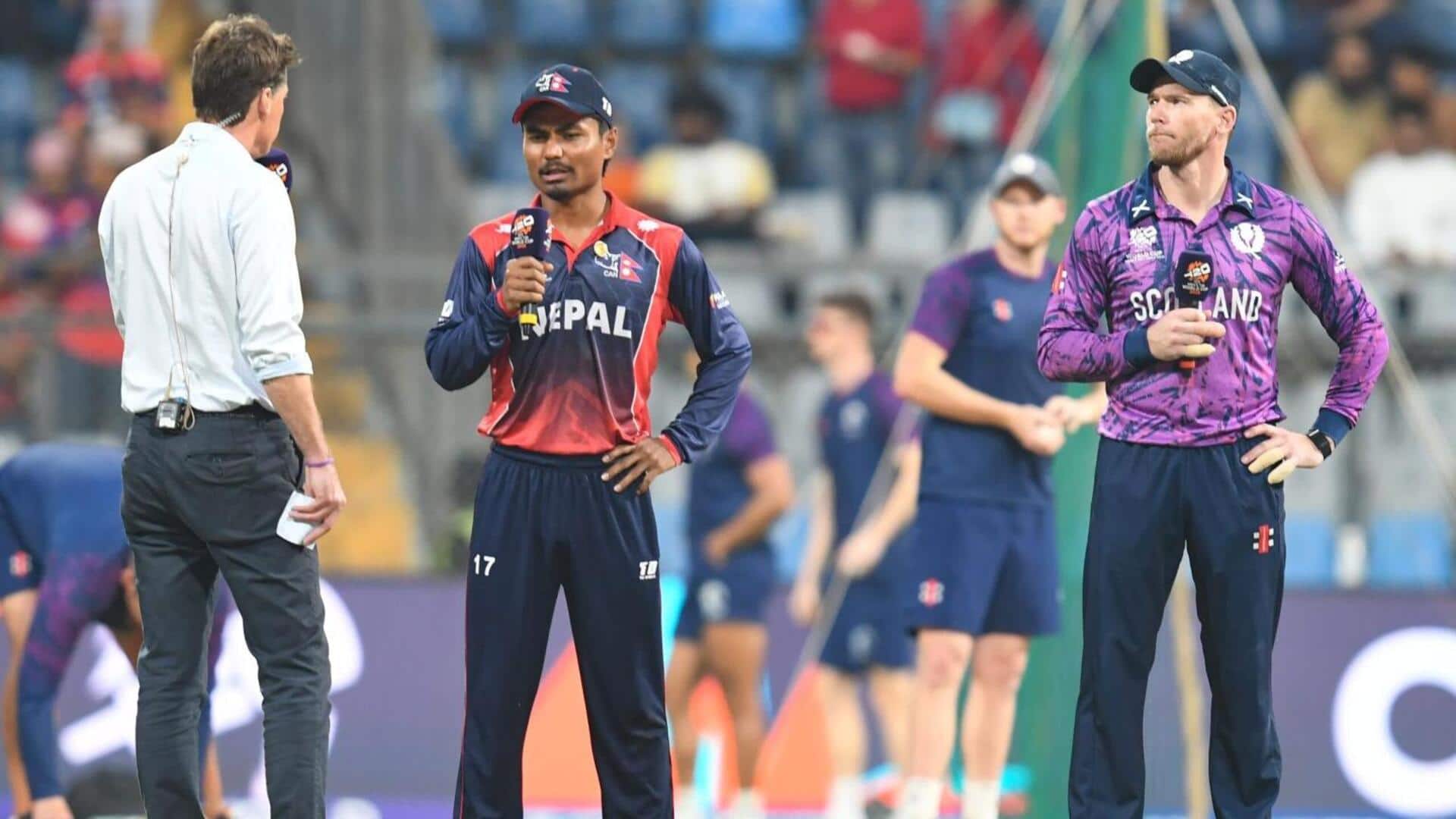 டி20 உலகக் கோப்பை: ஸ்காட்லாந்தை வீழ்த்தி வரலாற்று வெற்றியை பதிவு செய்தது நேபாளம்