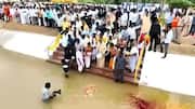 Chandrababu: కుప్పానికి తొలిసారిగా చేరిన హంద్రీ-నీవా కృష్ణా జలాలు.. చెరువులో బోటు షికారు చేసిన సీఎం చంద్రబాబు