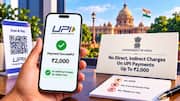 UPI Payments: యూపీఐ చెల్లింపులపై కేంద్రం కీలక ప్రకటన.. రూ.2000 వరకు లావాదేవీలు ఉచితం!