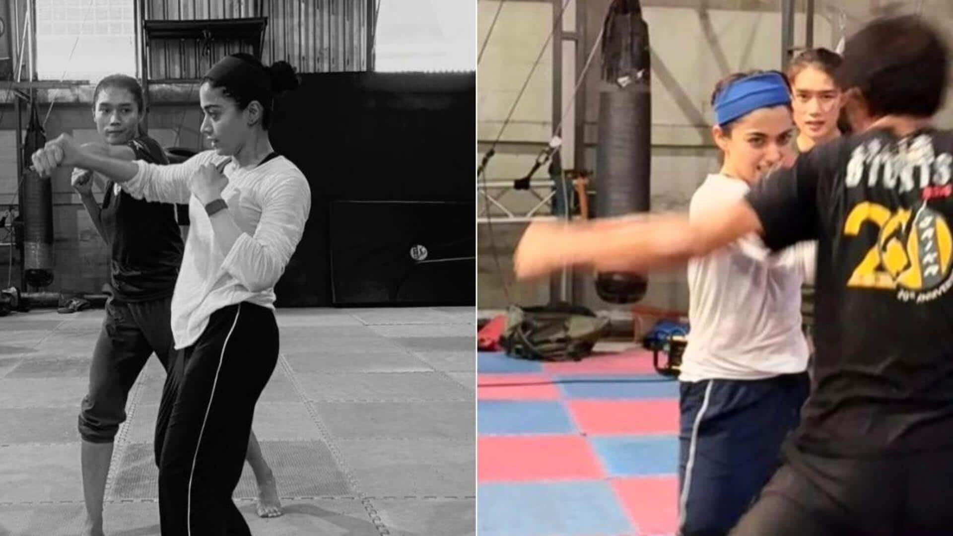 Rashmika : డూప్ లేకుండా రష్మిక రిస్క్‌.. 80 అడుగుల ఎత్తు నుంచి జంప్‌.. 'మైసా' షూటింగ్‌లో గాయాలు