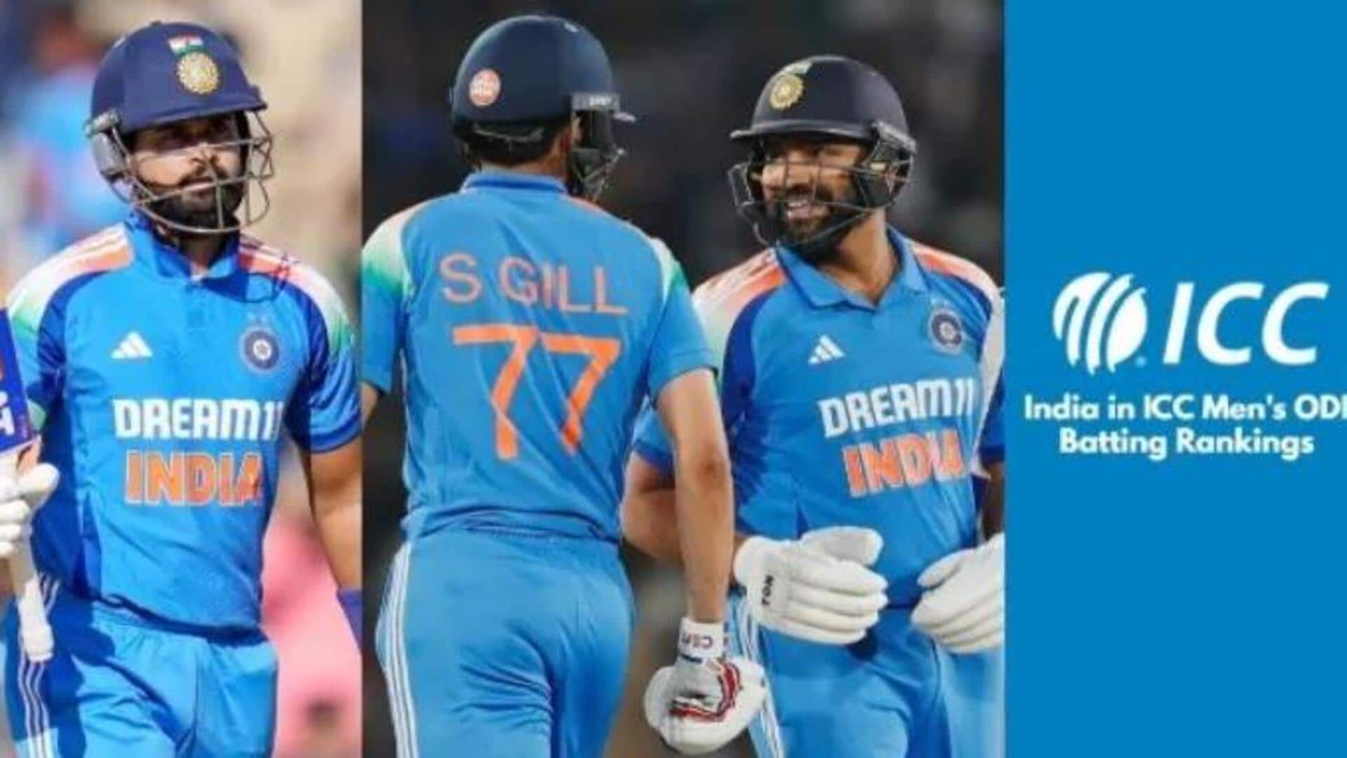 ICC Rankings: ఐసీసీ వన్డే ర్యాంకింగ్స్.. టాప్-5లో ముగ్గురు భారత బ్యాటర్లు!