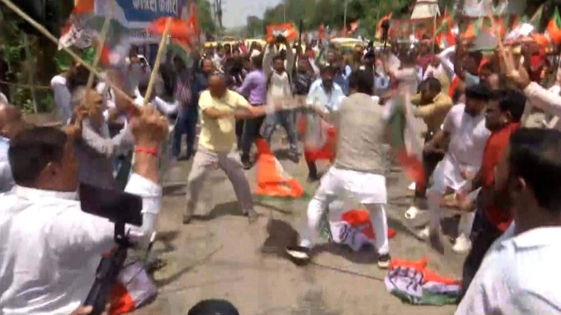 Bihar: పాట్నాలో కాంగ్రెస్, బిజెపి కార్యకర్తల ఘర్షణ Bihar: పాట్నాలో కాంగ్రెస్, బిజెపి కార్యకర్తల ఘర్షణ