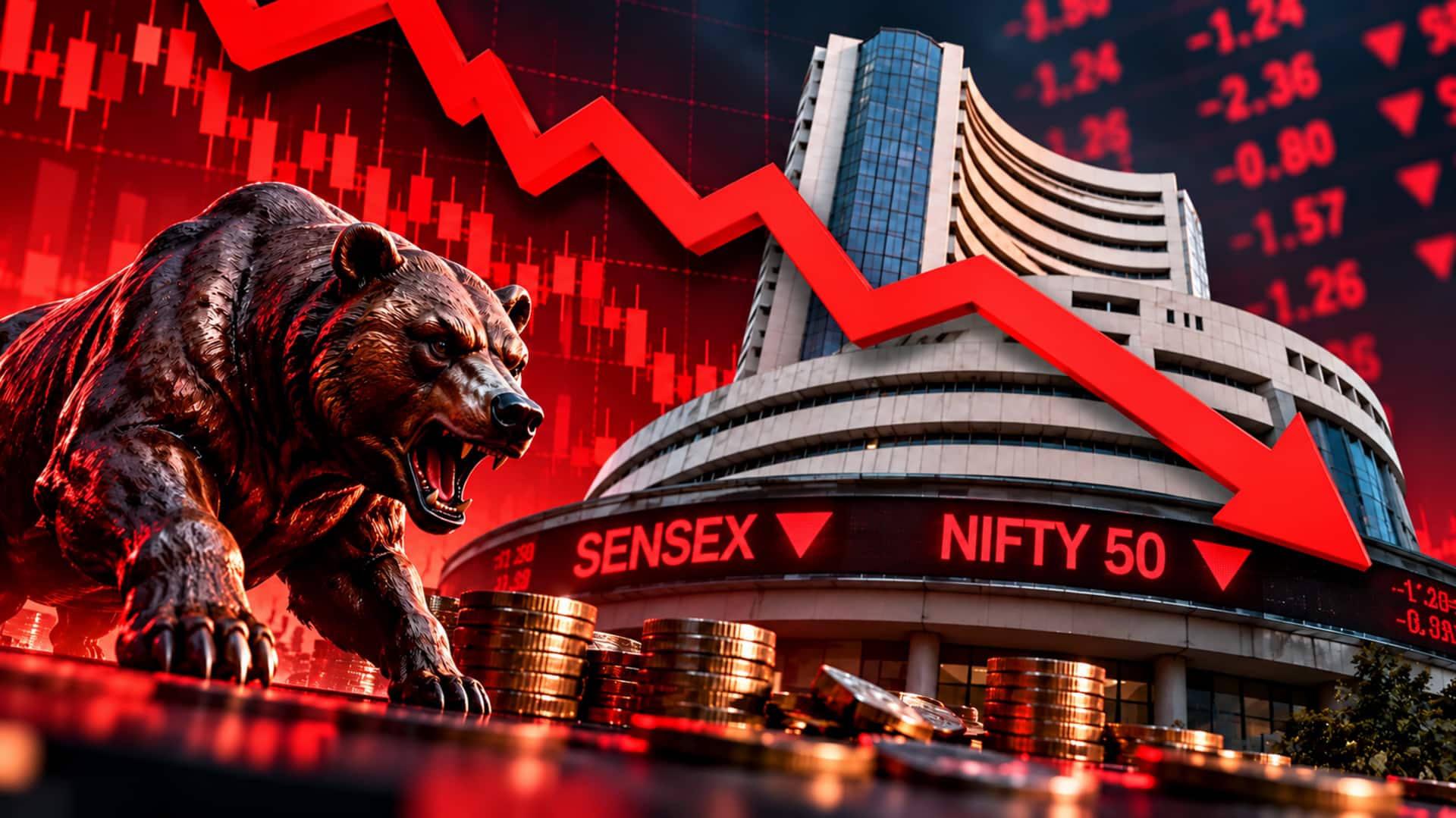 Sensex,Nifty crash: సెన్సెక్స్,నిఫ్టీ భారీ పతనం.. ఇన్వెస్టర్ల సంపద రూ.4 లక్షల కోట్లు ఆవిరి.. మార్కెట్ల క్రాష్‌కి కారణాలు ఇవే!