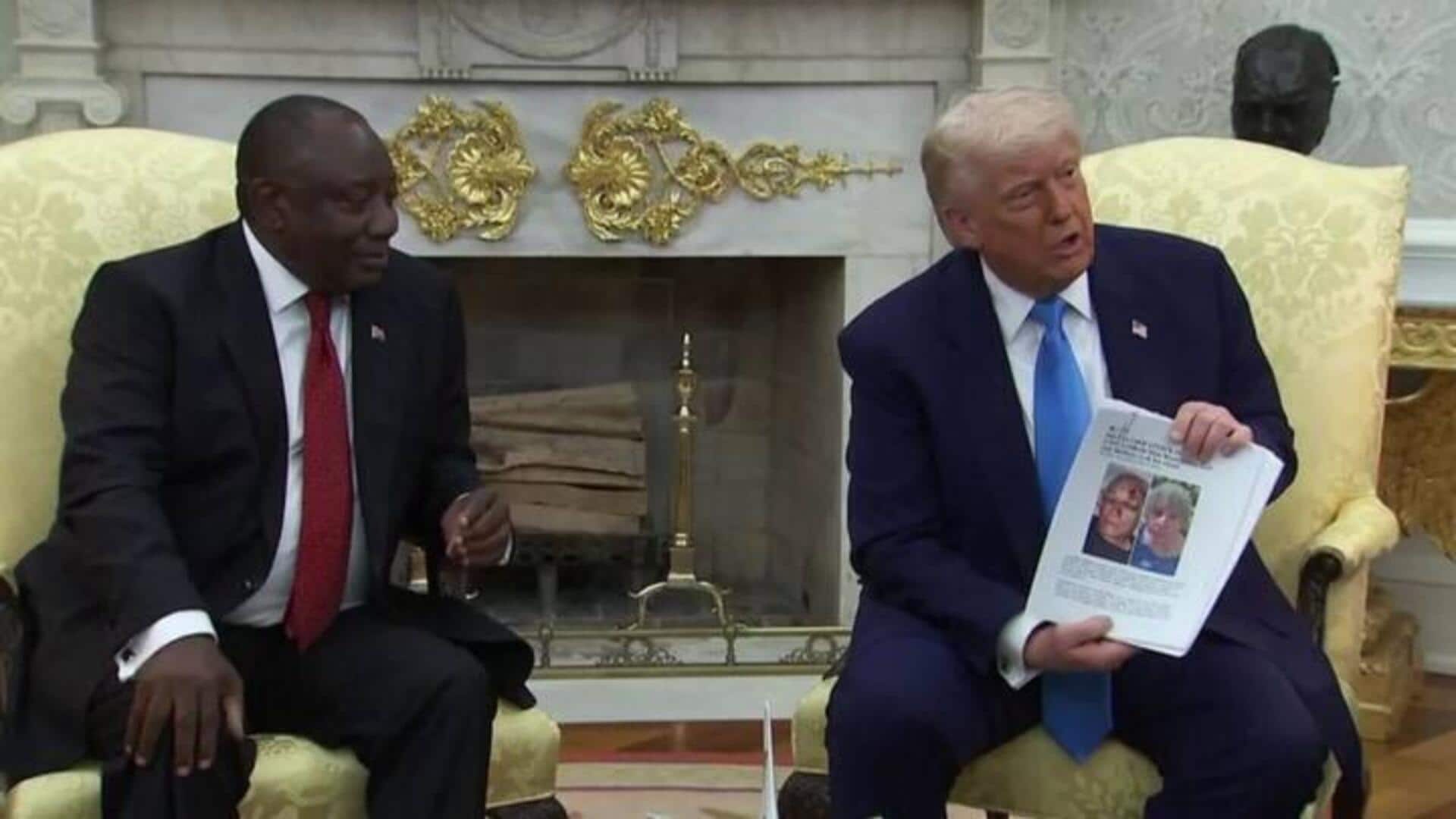 Trump - Ramaphosa Meeting: సౌత్ ఆఫ్రికాలో శ్వేత జాతీయులపై దాడి ఆరోపణలు.. తిప్పికొట్టిన సిరిల్ రామఫోసా Trump - Ramaphosa Meeting: సౌత్ ఆఫ్రికాలో శ్వేత జాతీయులపై దాడి ఆరోపణలు.. తిప్పికొట్టిన సిరిల్ రామఫోసా