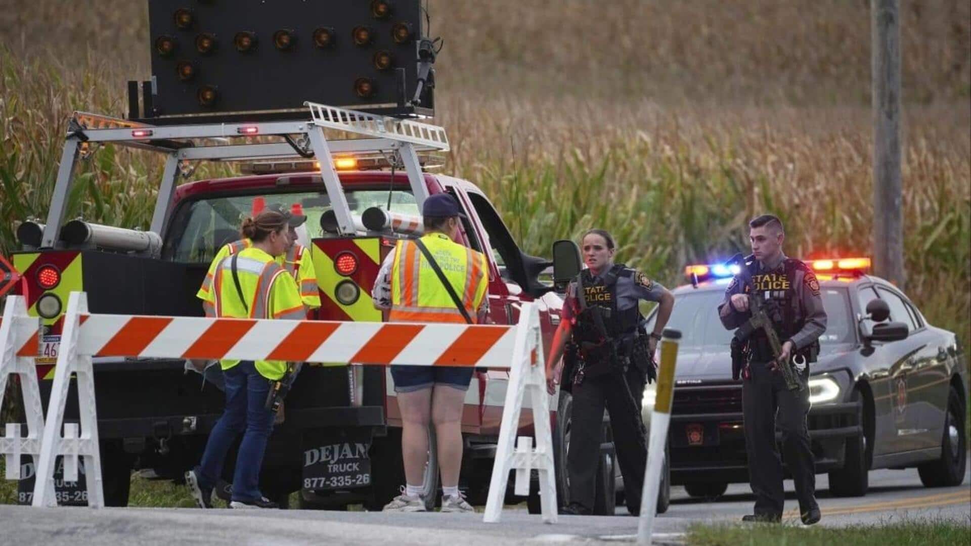 Pennsylvania Shooting: అమెరికాలో మరోసారి కాల్పులు కలకలం.. ముగ్గురు పోలీసులు మృతి Pennsylvania Shooting: అమెరికాలో మరోసారి కాల్పులు కలకలం.. ముగ్గురు పోలీసులు మృతి