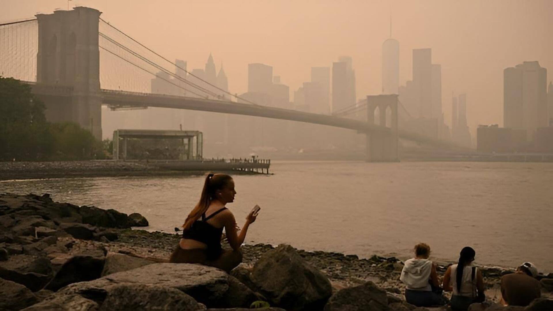 Air Pollution: కెనడా కార్చిచ్చు పొగతో ఉక్కిరిబిక్కిరైన న్యూయార్క్.. ప్రమాదకర స్థాయికి గాలి కాలుష్యం