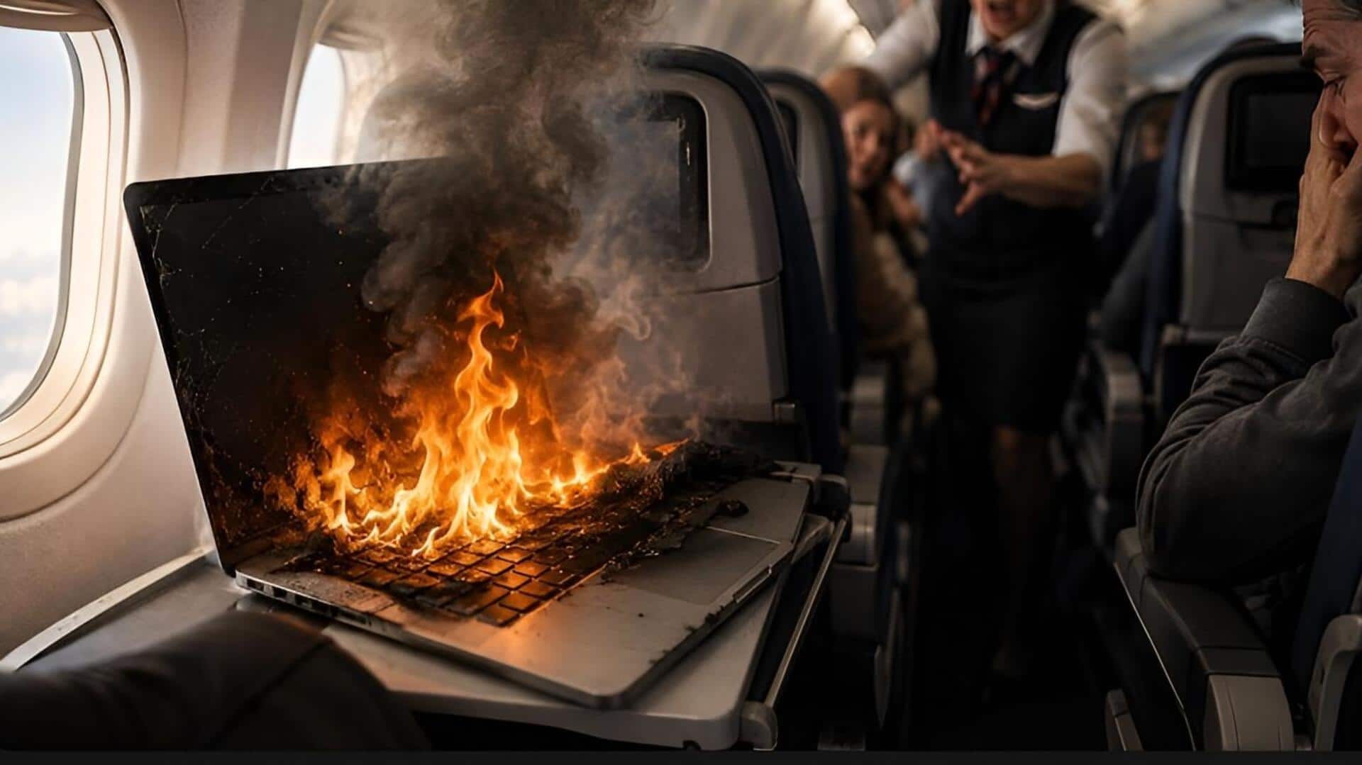 Laptop Catches Fire: ల్యాండింగ్‌కు సిద్ధమవుతుండగా ల్యాప్‌టాప్‌లో మంటలు.. తప్పిన పెను ప్రమాదం