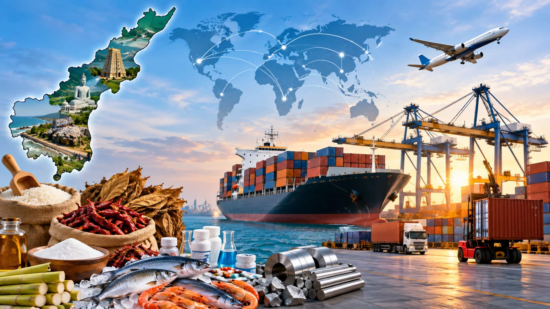 Andhra Pradesh Exports: ఎగుమతుల్లో ఏడో స్థానంలో ఏపీ.. రూ.1.77 లక్షల కోట్లతో కొత్త మైలురాయి