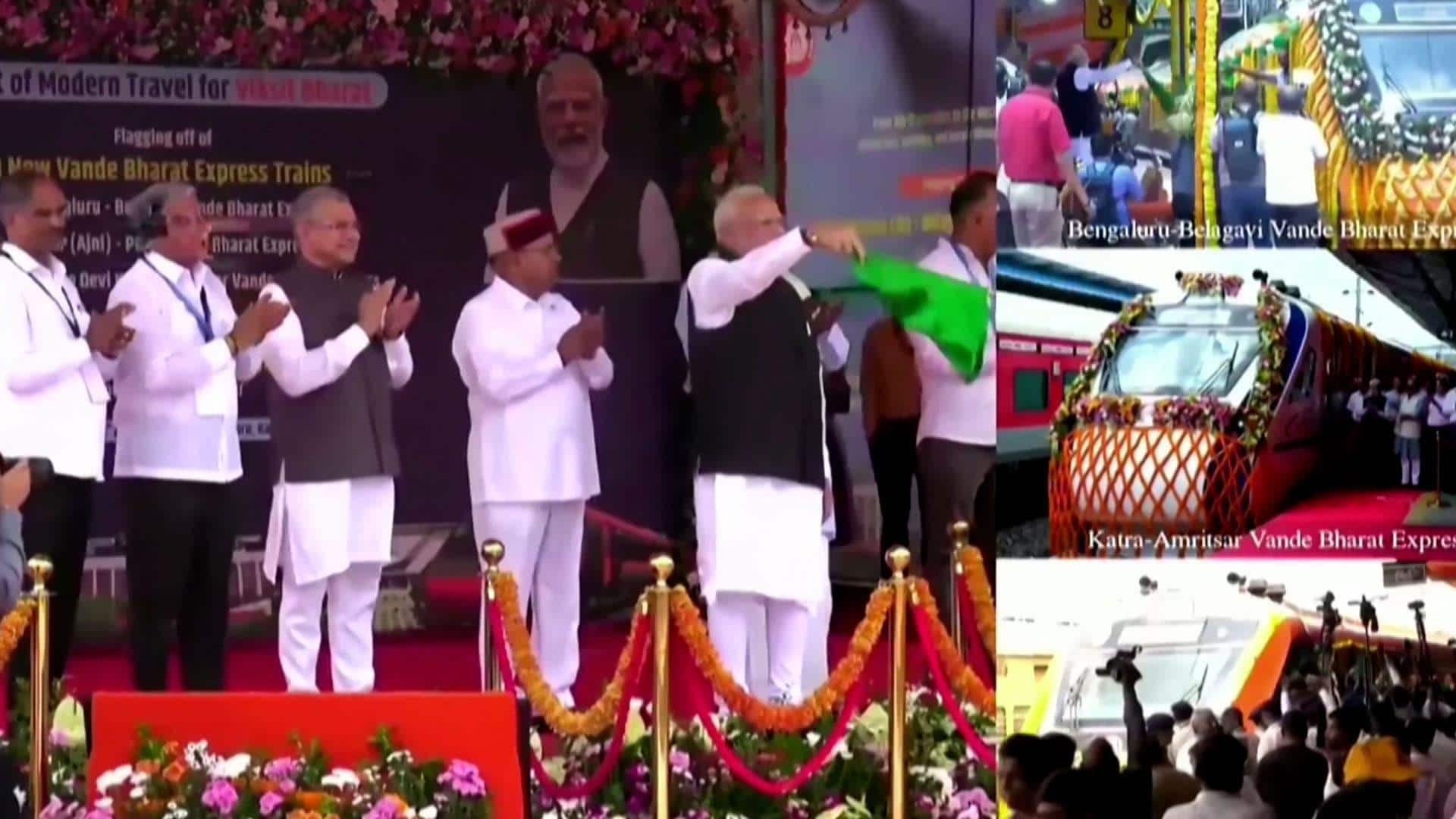 PM Modi: బెంగళూరులో మూడు వందే భారత్ ఎక్స్‌ప్రెస్ రైళ్లు..మెట్రో ఎల్లో లైన్‌ను ప్రారంభించిన మోదీ