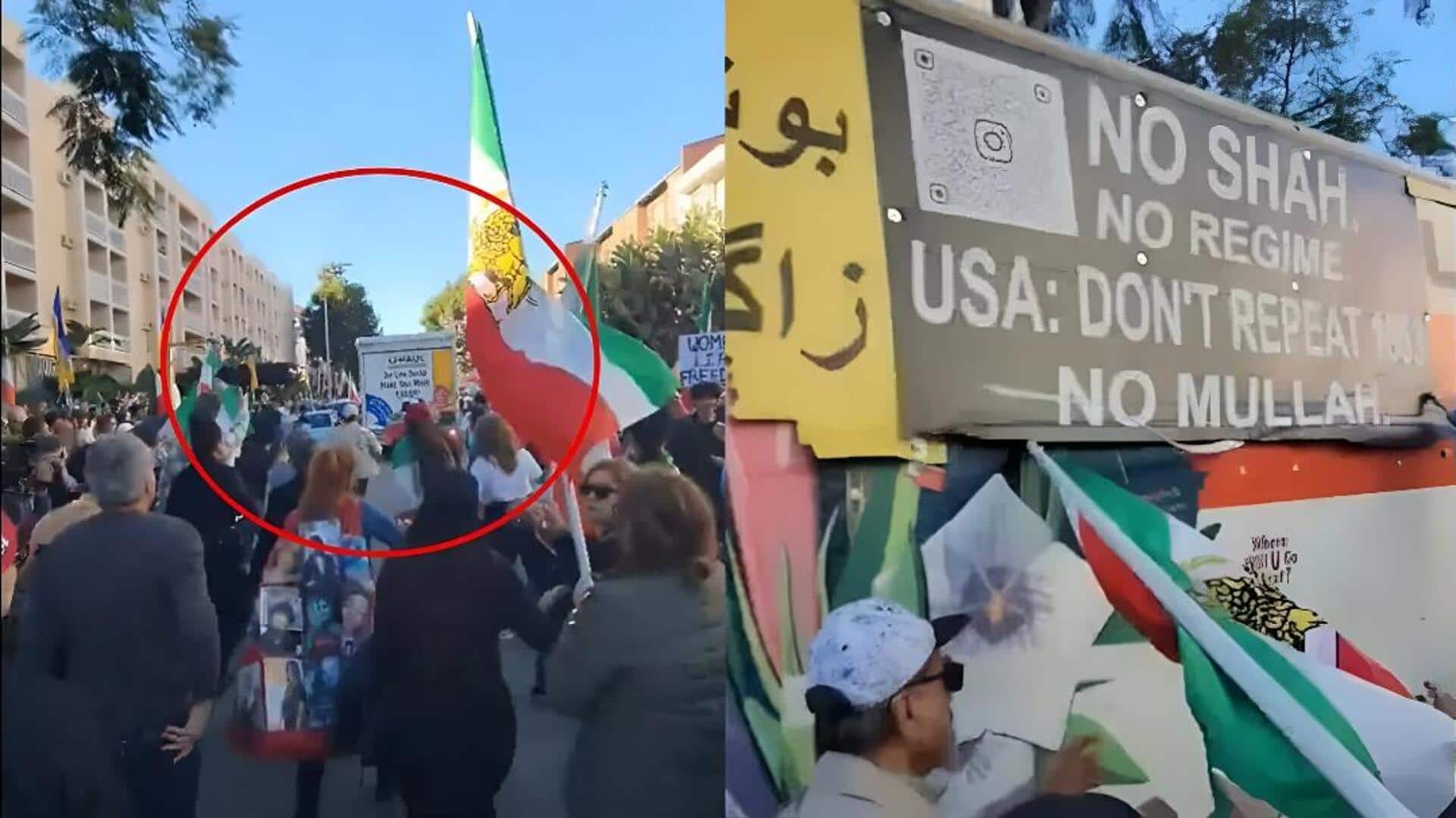 US: లాస్‌ఏంజిల్స్‌లో ఇరాన్ ప్రభుత్వానికి వ్యతిరేకంగా నిరసనలు.. దూసుకొచ్చిన వ్యతిరేక ట్రక్కు.. పలువురికి గాయాలు