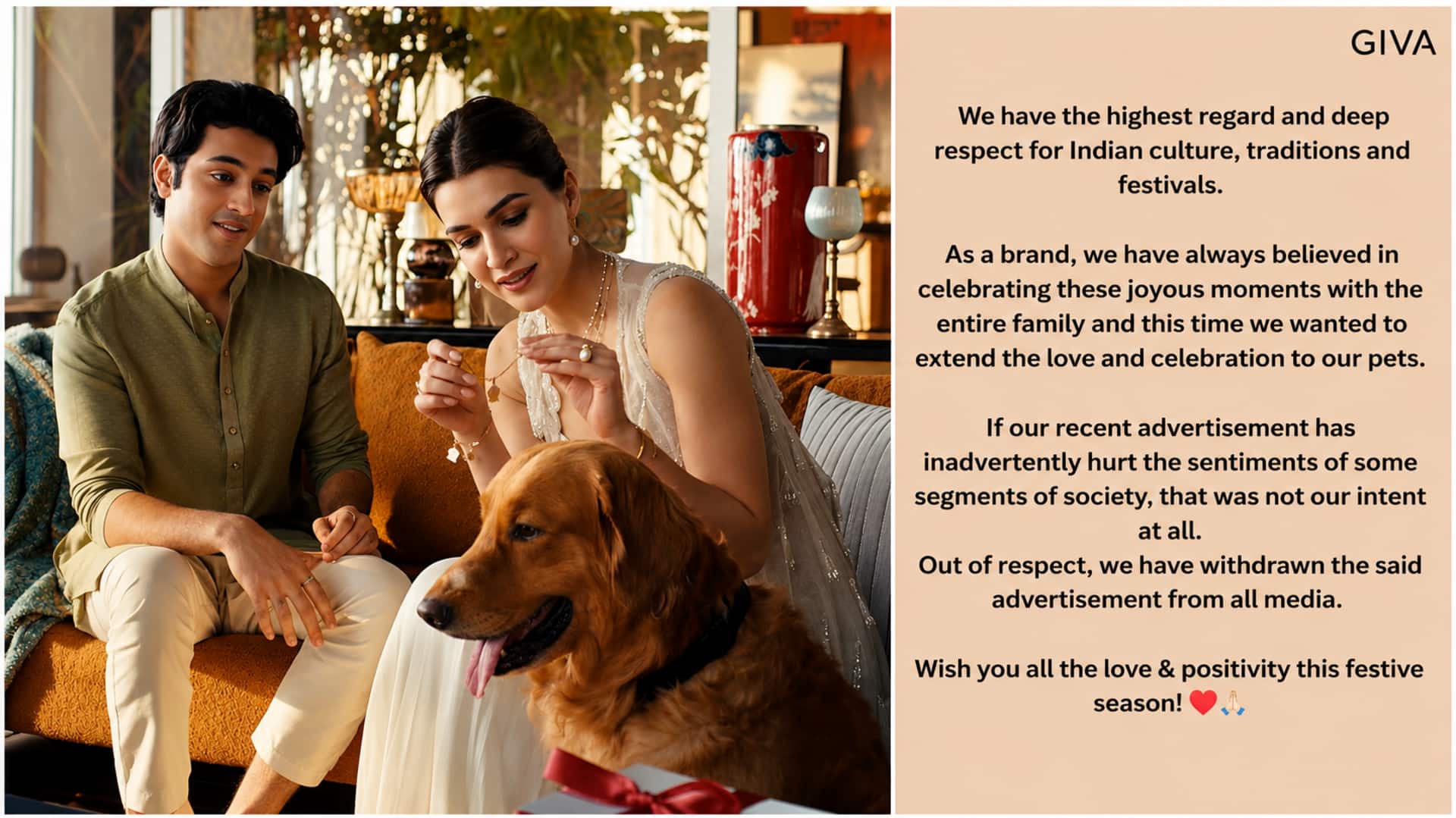 Kriti Sanon: కృతి సనన్‌ రాఖీ యాడ్‌ తొలగింపు.. వివాదంపై జ్యువెలరీ బ్రాండ్‌ వివరణ
