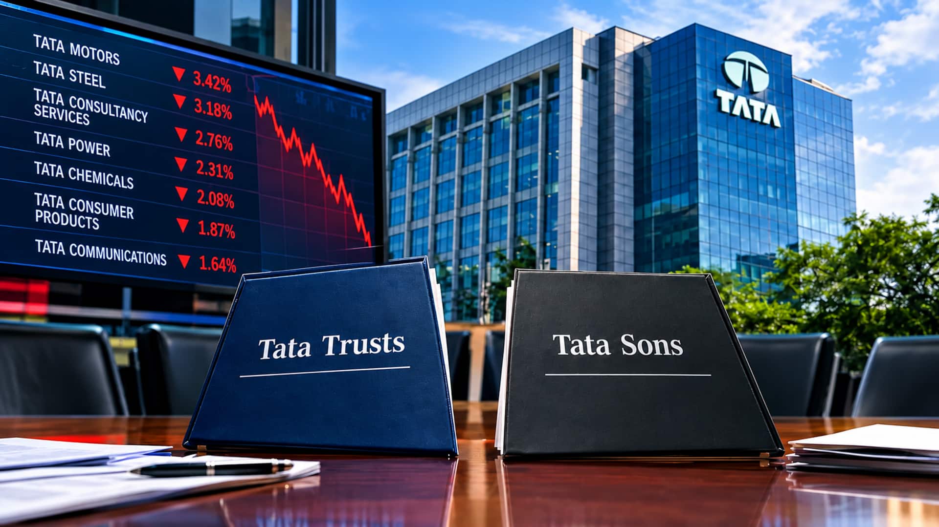 Tata Trusts-Tata Sons battle: టాటా గ్రూప్‌లో ముదిరిన వివాదం.. పడిపోతున్న టాటా షేర్లు ఇవే!