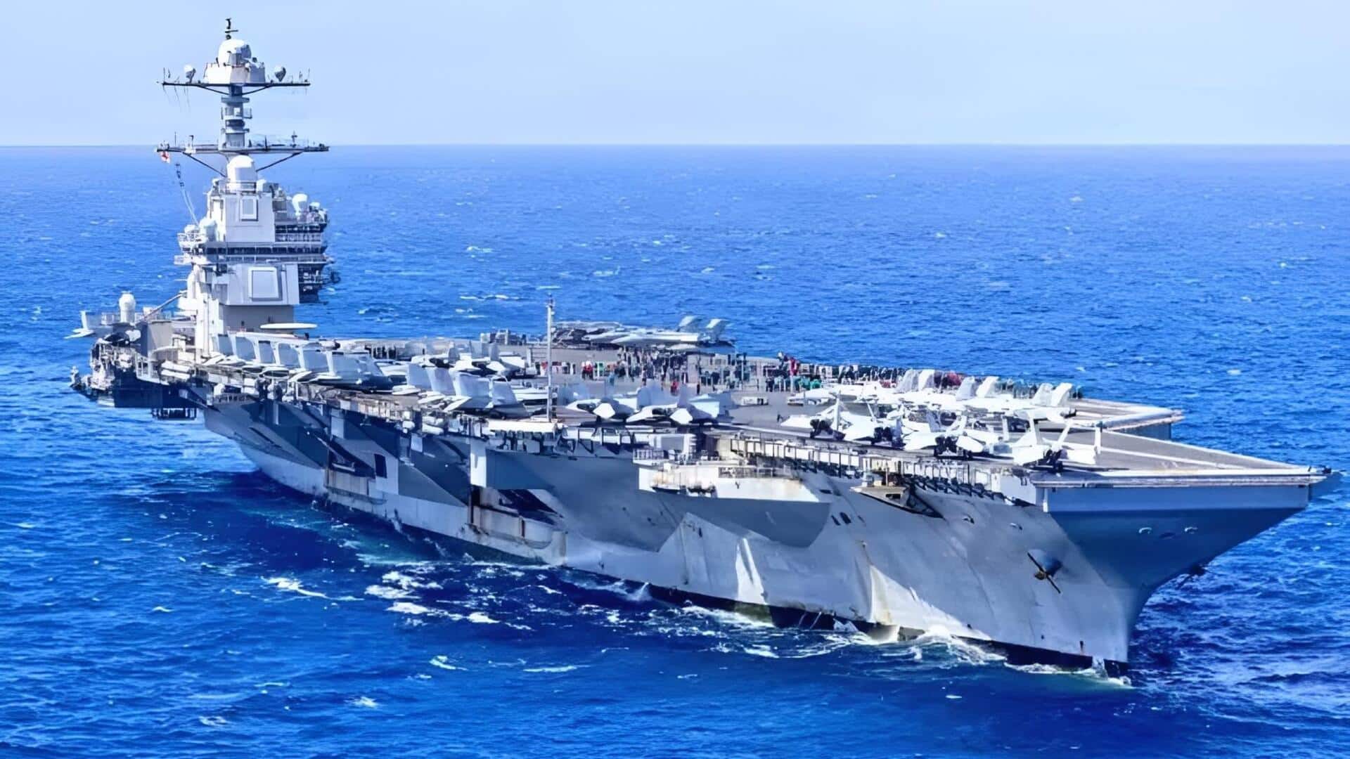 SA: యుద్ధ క్షేత్రం నుంచి వెనుదిరిగిన అమెరికా ఎయిర్‌క్రాఫ్ట్ క్యారియర్