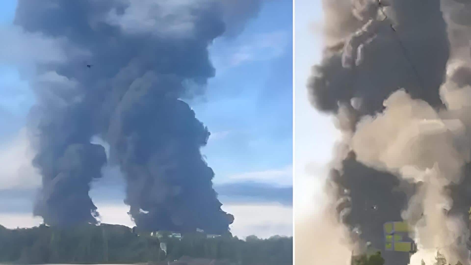 Russia:రష్యాపై ఉక్రెయిన్‌ డ్రోన్ దాడులు.. చమురు డిపో పూర్తిగా ధ్వంసం!