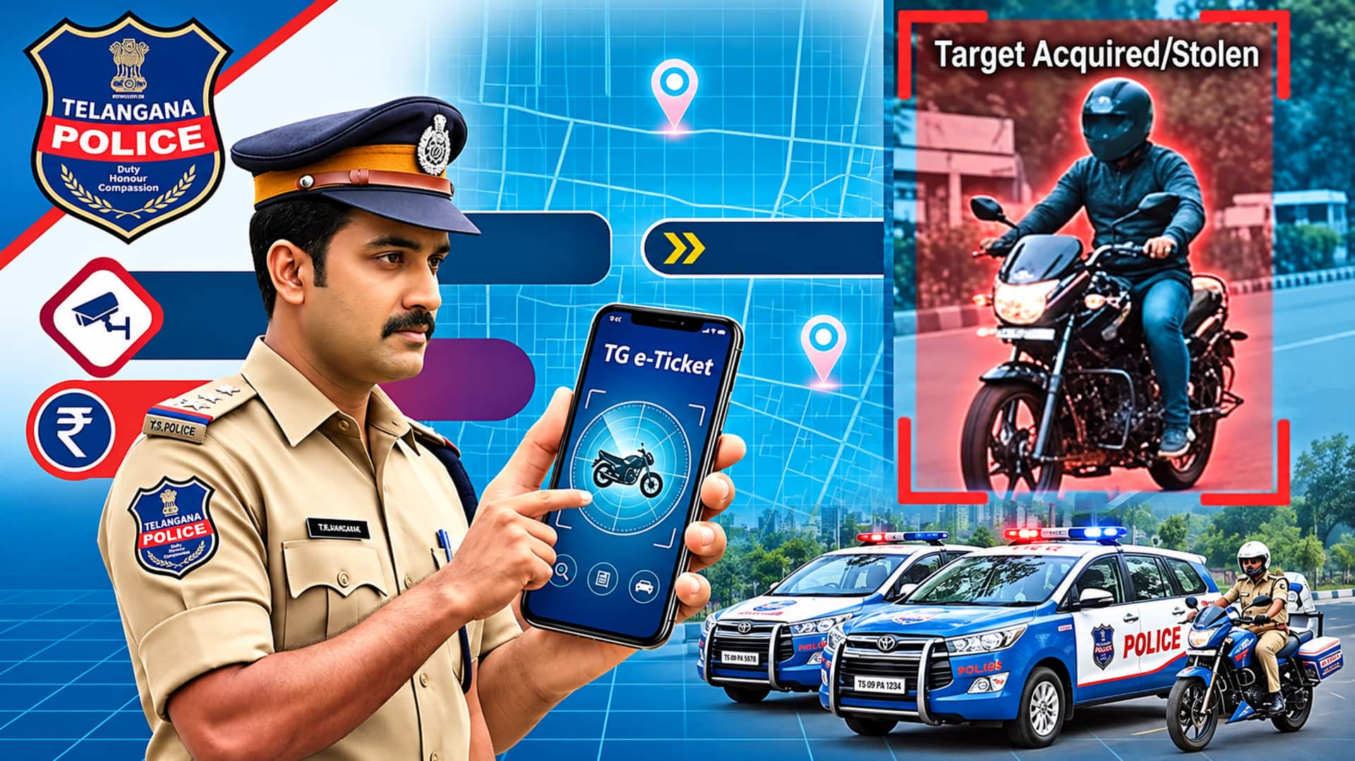 Telangana Police: చోరీ వాహనాన్ని పట్టించే యాప్‌.. 'టీజీ ఈ-టికెట్‌'తో సత్ఫలితాలు