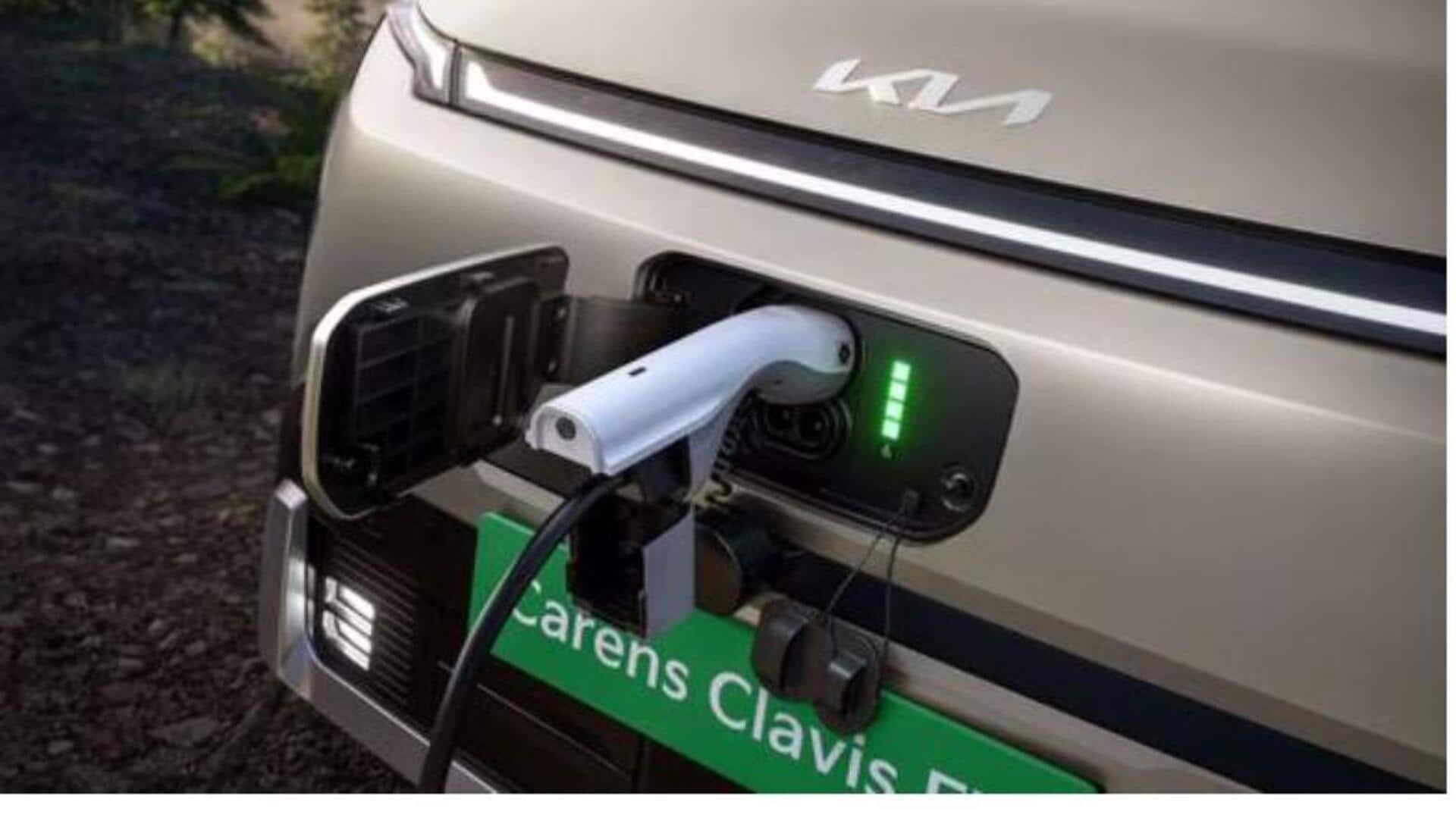 Kia Carens Clavis EV: రేపే 'కియా క్యారెన్స్ క్లావిస్ EV' లాంచ్.. ఫీచర్లు, ధర వివరాలు ఇవే! Kia Carens Clavis EV: రేపే 'కియా క్యారెన్స్ క్లావిస్ EV' లాంచ్.. ఫీచర్లు, ధర వివరాలు ఇవే!