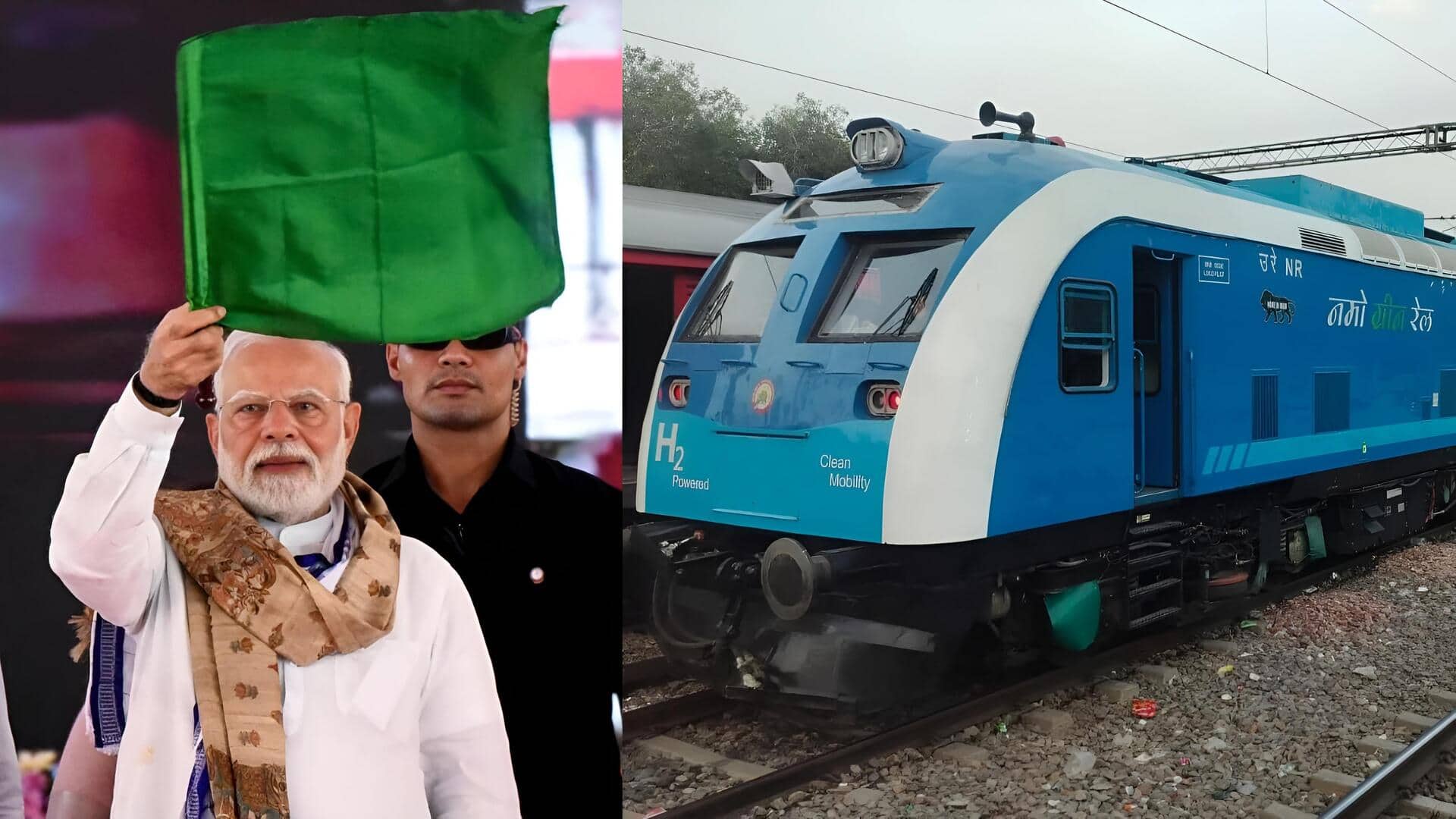 Hydrogen Train: తొలి హైడ్రోజన్ ఇంధన రైలును ప్రారంభించిన ప్రధాని .. జింద్-సోనిపట్ మార్గంలో సేవలు
