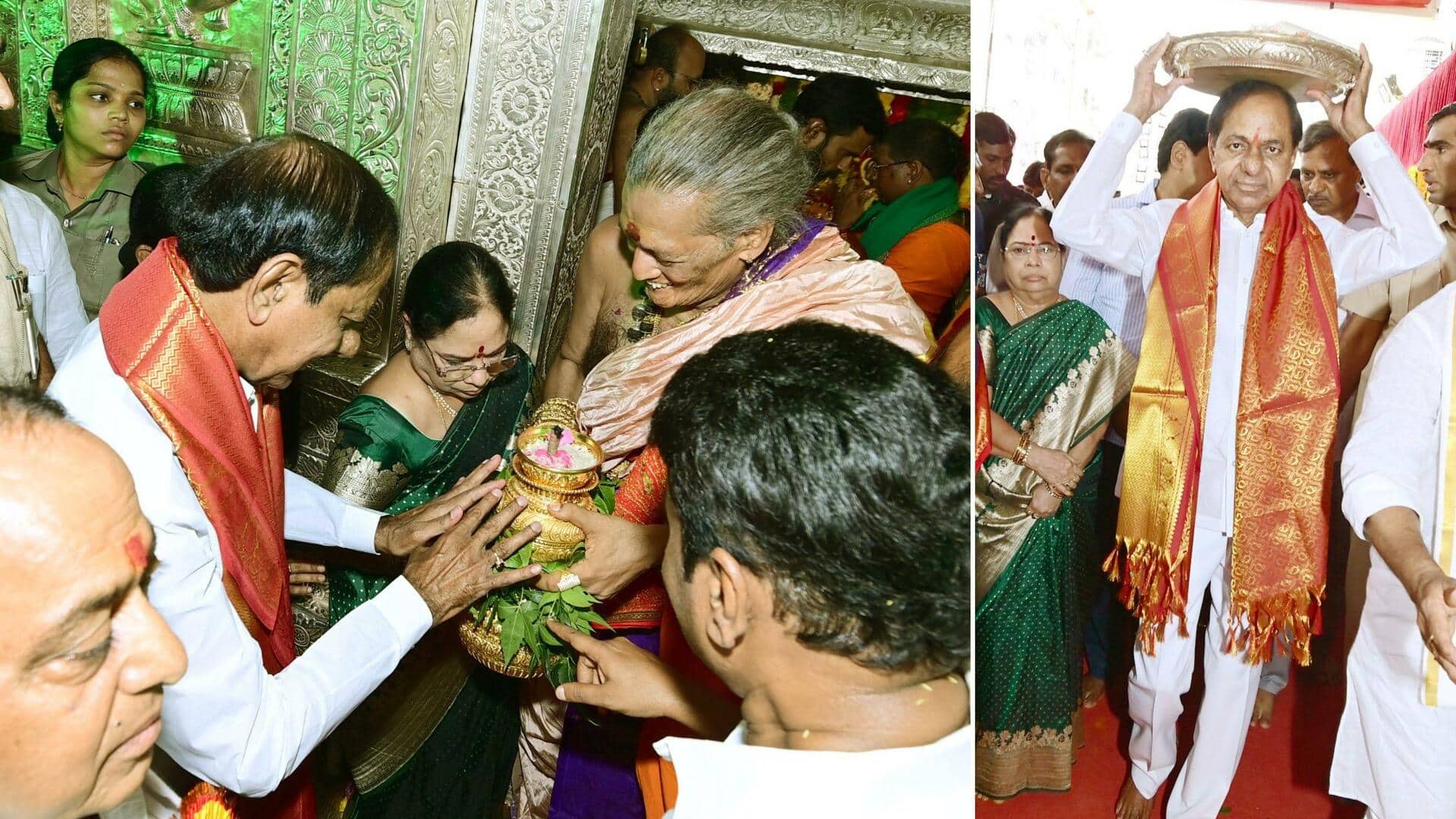 KCR: ఉజ్జయిని మహంకాళికి బోనం సమర్పించిన సీఎం కేసీఆర్ దంపతులు