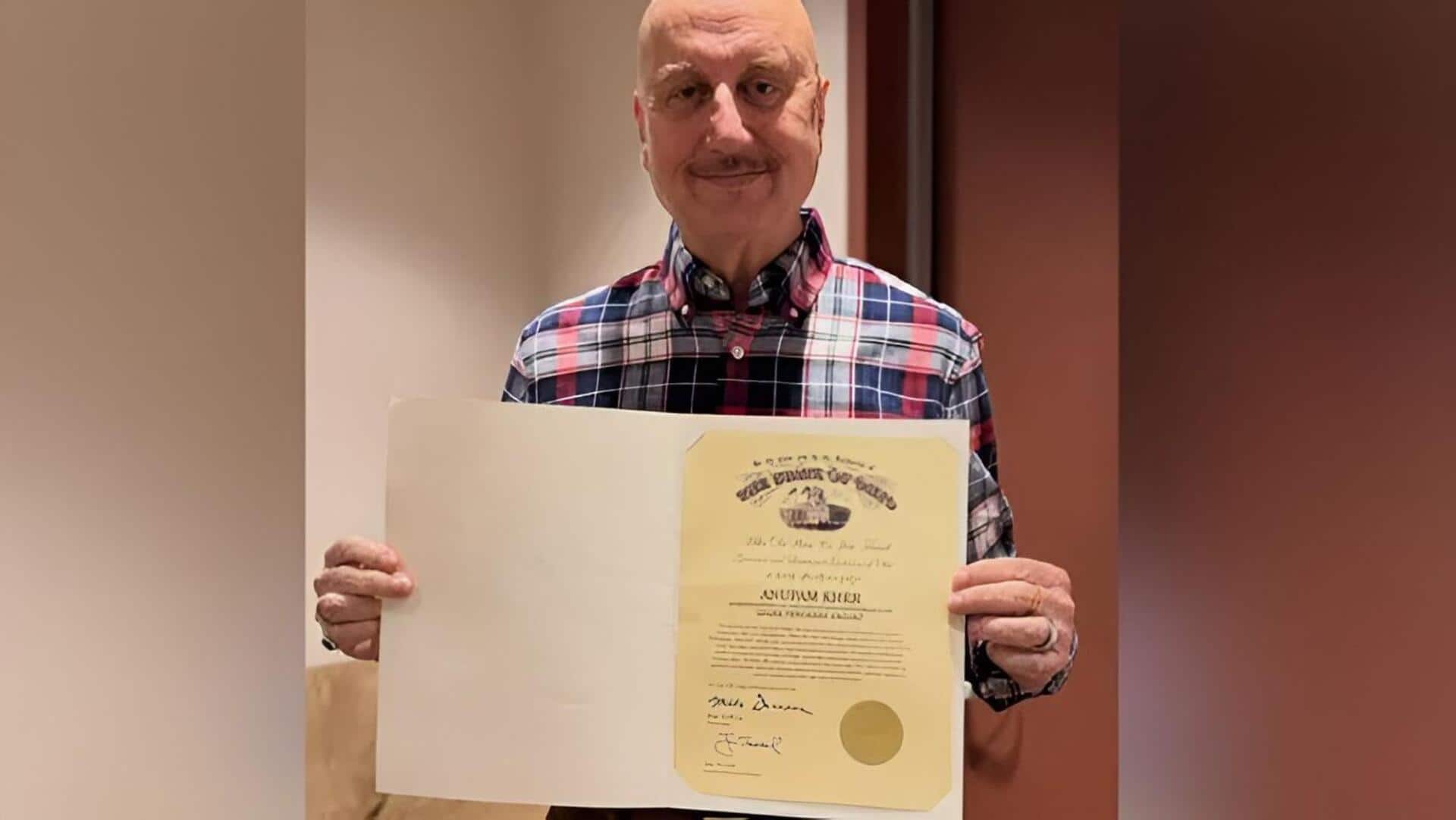 Anupam Kher: బాలీవుడ్‌ స్టార్‌ అనుపమ్‌ ఖేర్‌కు అరుదైన గౌరవం.. అమెరికాలో సత్కారం
