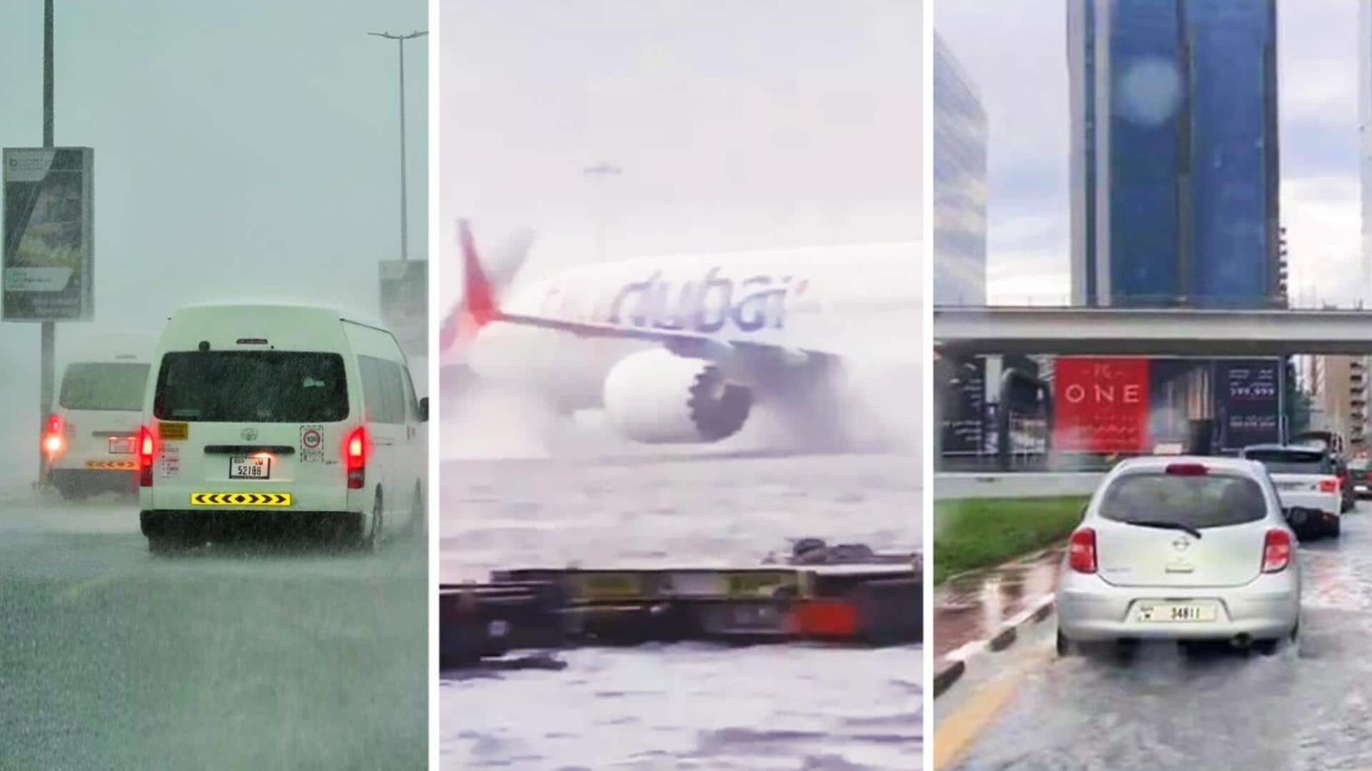Dubai airport flooded : దుబాయ్ లో ఒక్కరోజులో రికార్డు స్థాయి వర్షం