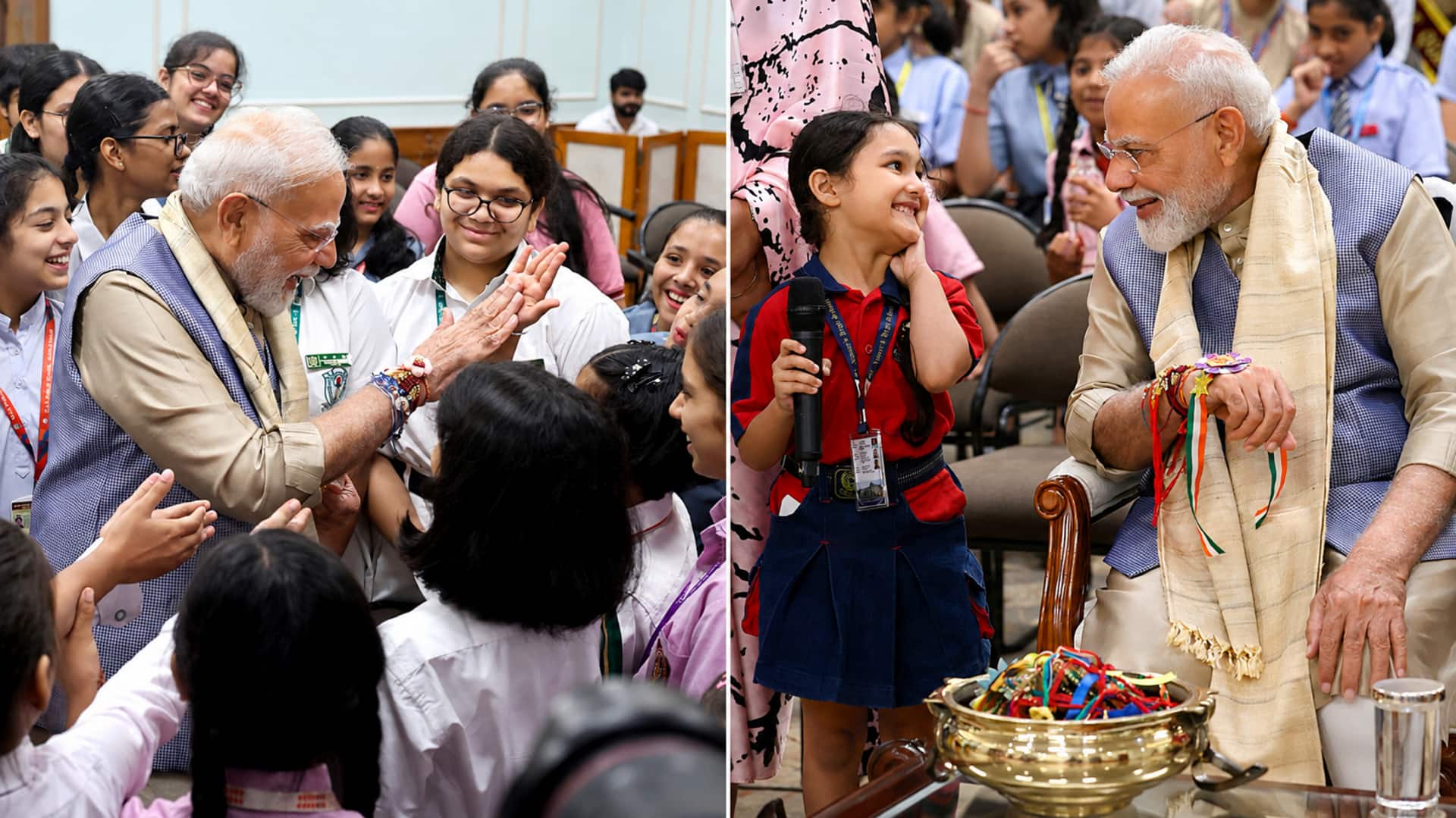 PM Modi: రాఖీ వేళ చిన్నారులతో మోదీ సందడి.. సరదాగా ముచ్చటించిన ప్రధాని