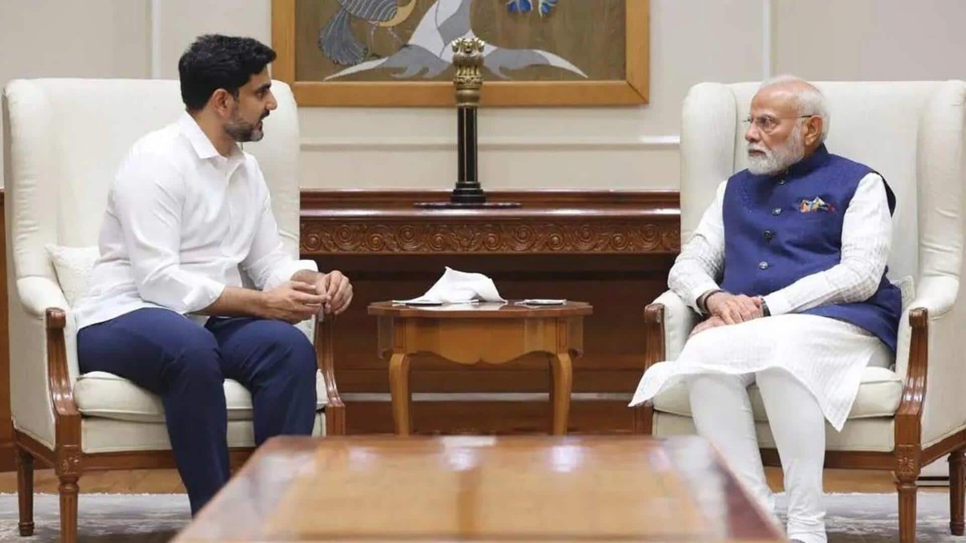 Nara Lokesh: ప్రధాని మోదీతో ఏపీ మంత్రి నారా లోకేశ్ భేటీ Nara Lokesh: ప్రధాని మోదీతో ఏపీ మంత్రి నారా లోకేశ్ భేటీ