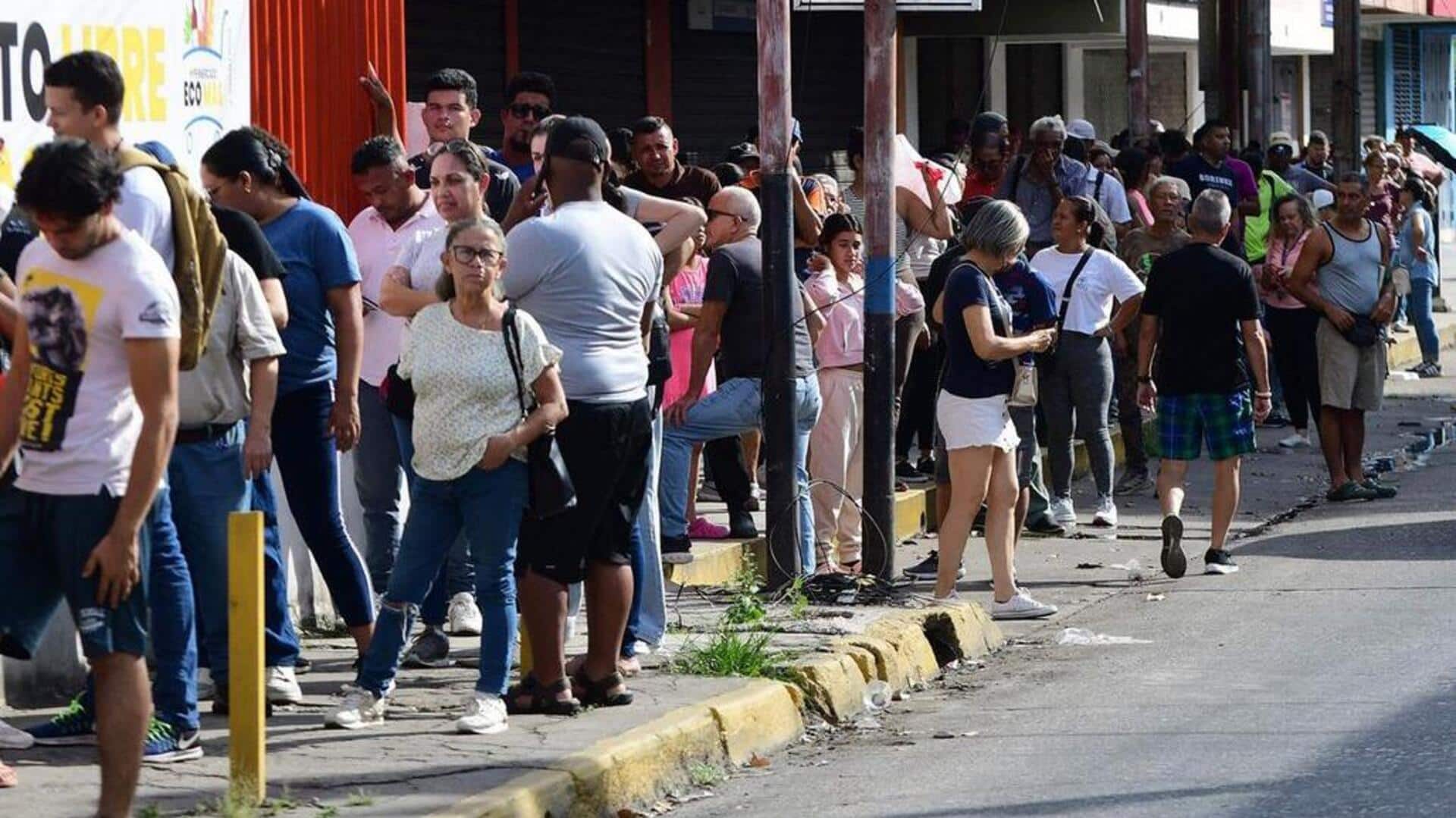 Venezuela: వెనెజువెలాలో చీకటి జీవితం.. కరెంట్‌ కట్‌, ఆహారం కోసం క్యూలు