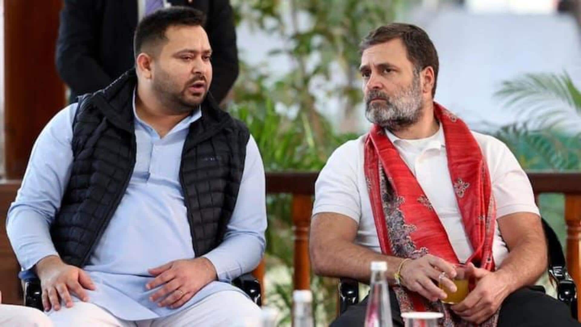 Rahul Gandhi:మహాకూటమి ప్రెస్ మీట్ పోస్టర్లలో మాయమైన రాహుల్ గాంధీ ఫొటో..కాంగ్రెస్ పార్టీకి గౌరవం లేదంటూ బీజేపీ నేతల ఎద్దేవా Rahul Gandhi:మహాకూటమి ప్రెస్ మీట్ పోస్టర్లలో మాయమైన రాహుల్ గాంధీ ఫొటో..కాంగ్రెస్ పార్టీకి గౌరవం లేదంటూ బీజేపీ నేతల ఎద్దేవా