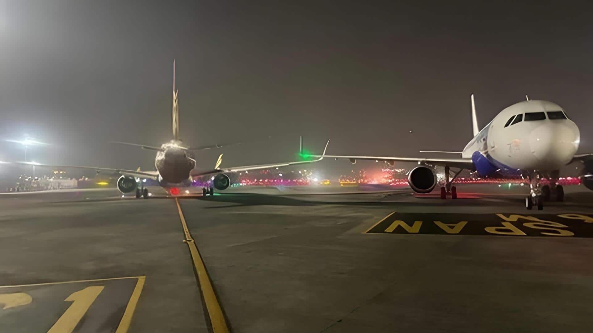 Mumbai:ముంబయి విమానాశ్రయంలో తృటిలో తప్పిన ప్రమాదం.. పరస్పరం ఢీ కొన్న రెండు విమానాల రెక్కలు