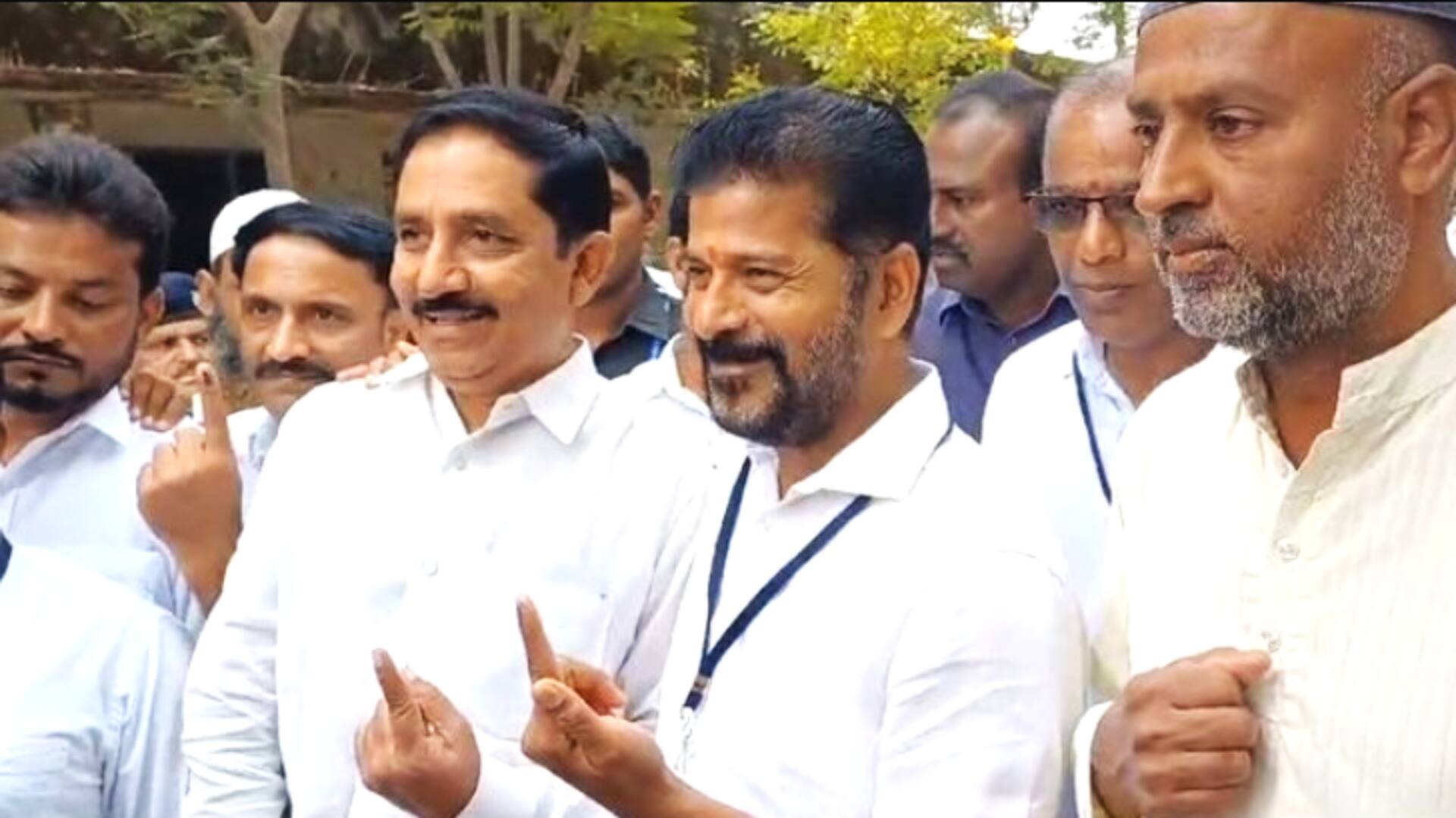Telangana Elections : కొడంగల్'లో కుటుంబ సమేతంగా ఓటు వేసిన రేవంత్ రెడ్డి.. ఏమన్నారో తెలుసా