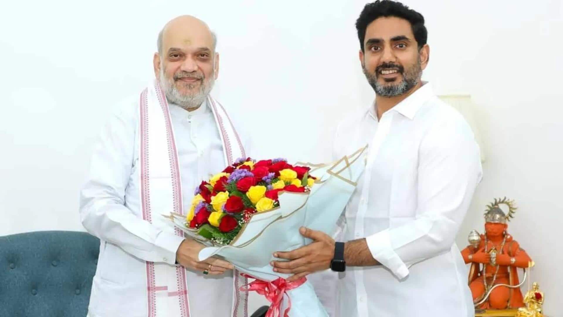 Nara lokesh: కేంద్ర హోంమంత్రి అమిత్షాతో ఏపీ మంత్రి నారా లోకేశ్ భేటీ Nara lokesh: కేంద్ర హోంమంత్రి అమిత్షాతో ఏపీ మంత్రి నారా లోకేశ్ భేటీ